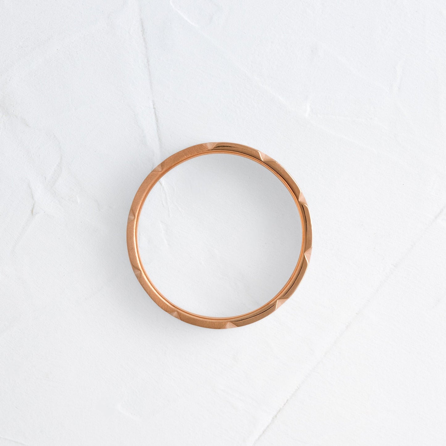 Faceted Edge- Men's Wedding BandFaceted Edge- Men's Wedding Band - Front view