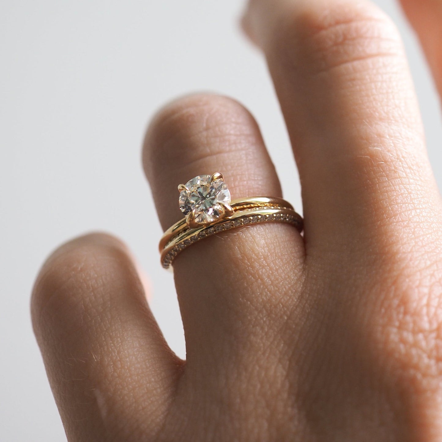 Half Eternity- 0.10 CT Round Lab Grown Diamond Wedding BandHalf Eternity- 0.10 CT Round Lab Grown Diamond Wedding Band - Back view