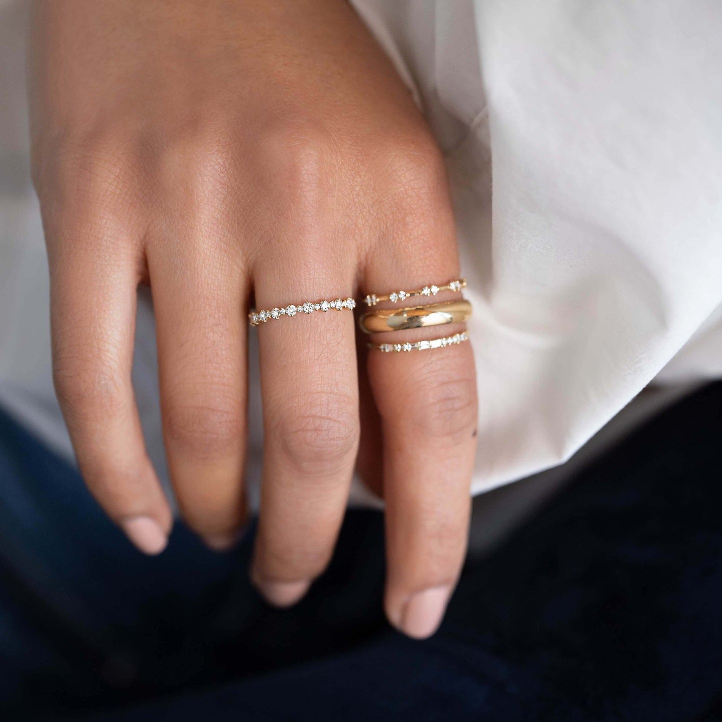 Half Round- Men's Wedding BandHalf Round- Men's Wedding Band - Lifestyle