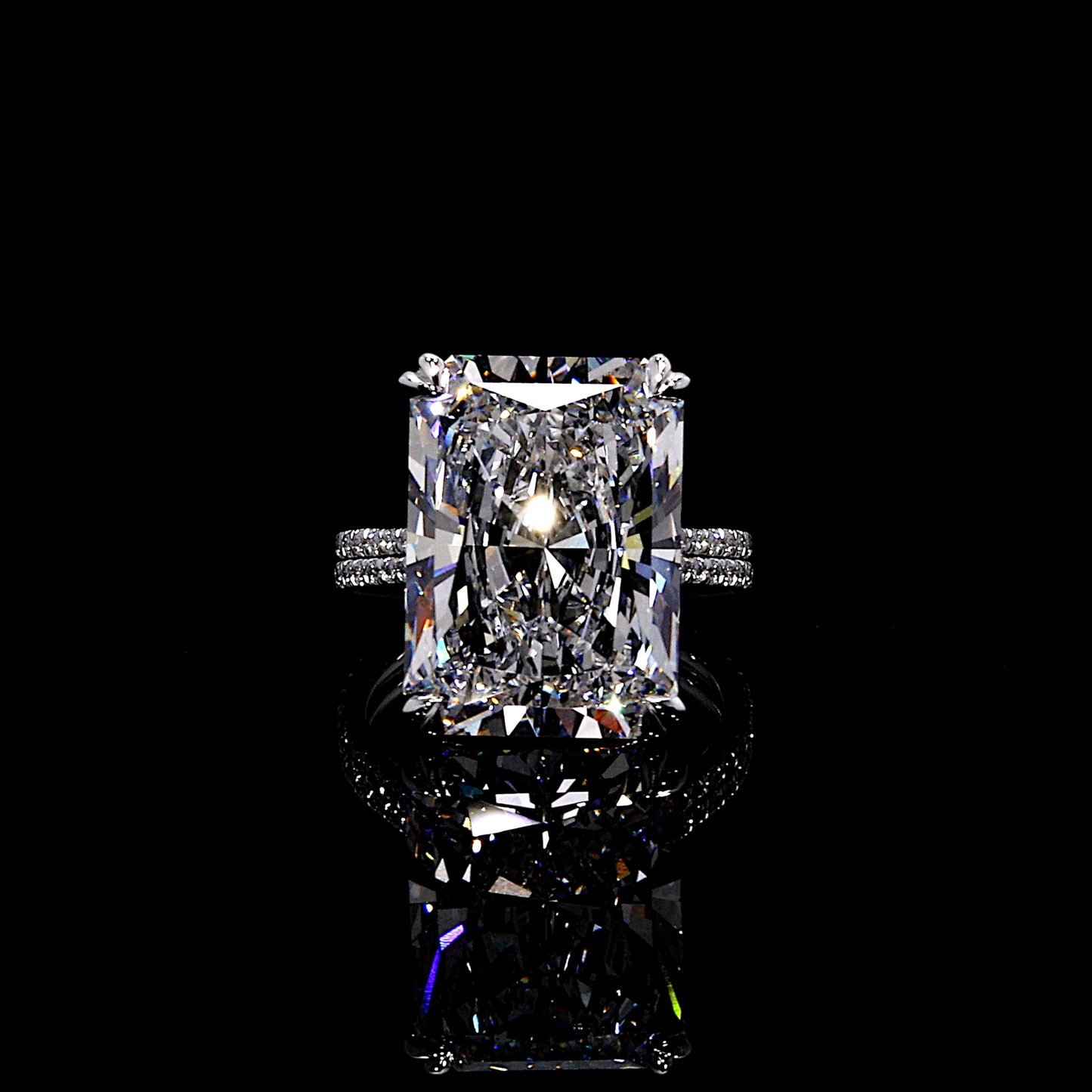 High Jewelry | Elle Radiant Solitaire Engagement Ring - view 12