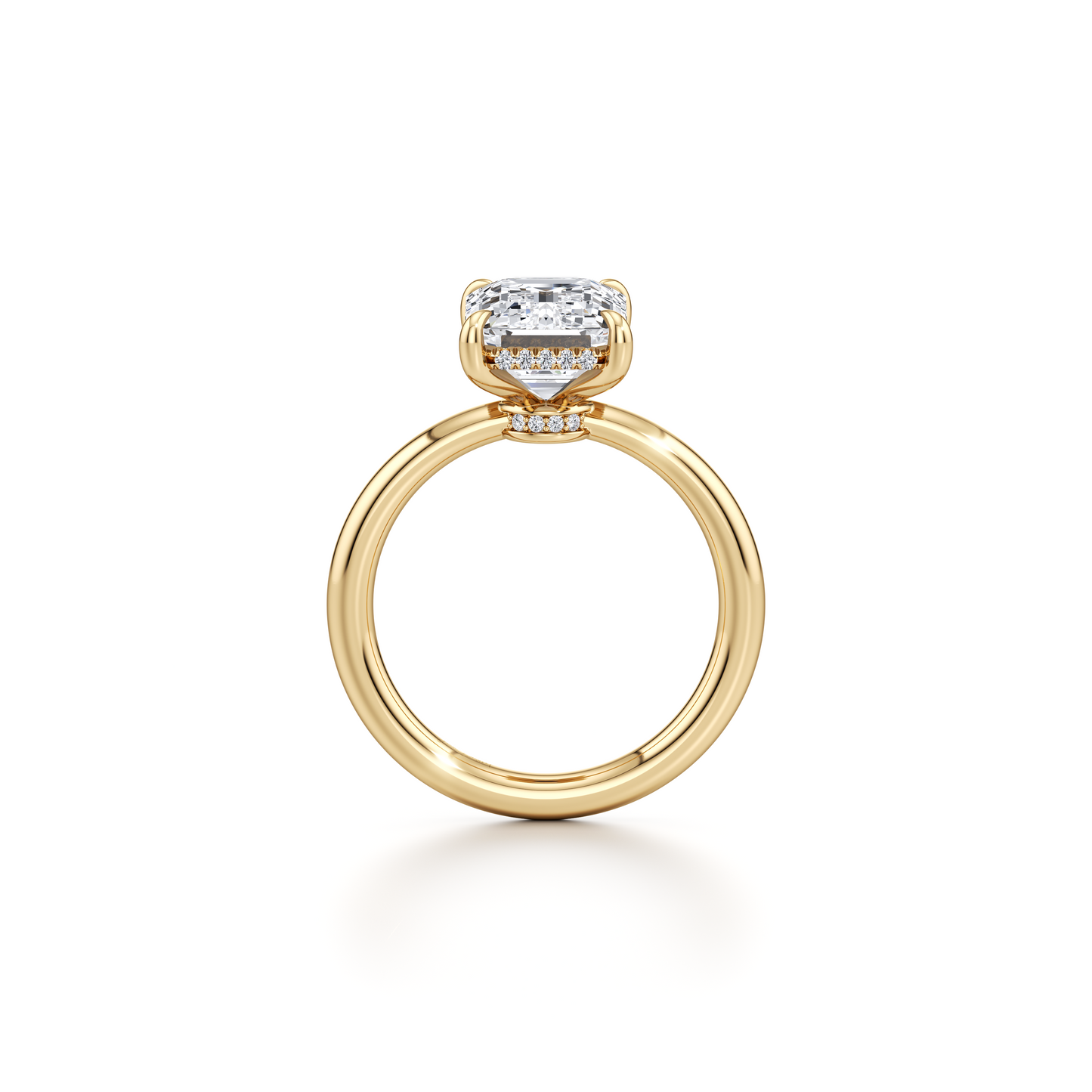 Audrey Emerald Solitaire Lab Diamond Engagement Ring - view 12