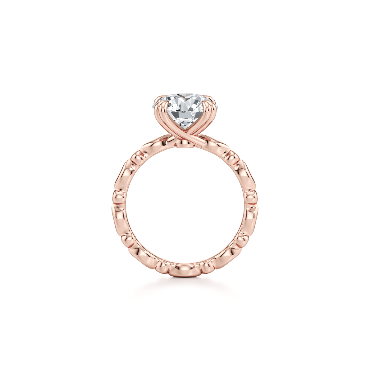 Vivienne Emerald Solitaire Lab Diamond Engagement Ring - view 12
