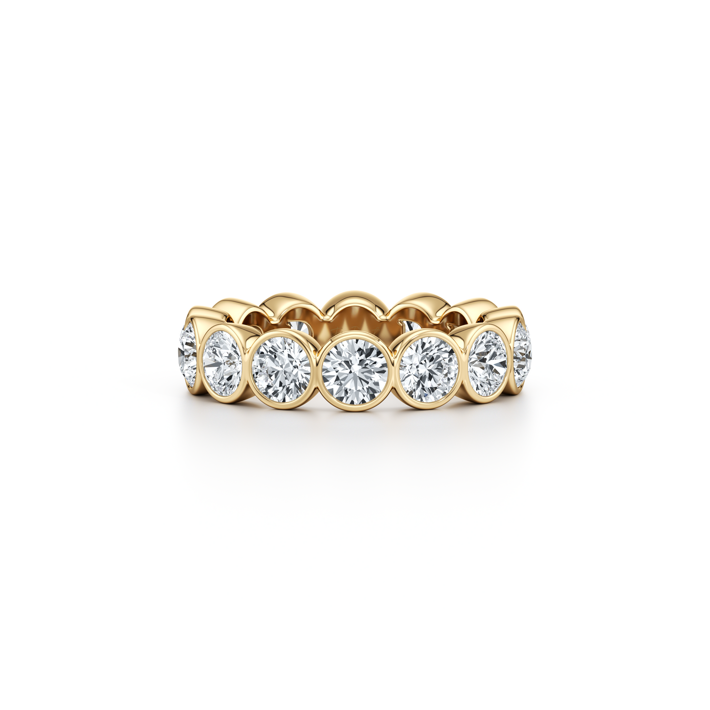 Bezel Set Round Brilliant Lab Diamond Eternity Band - view 12