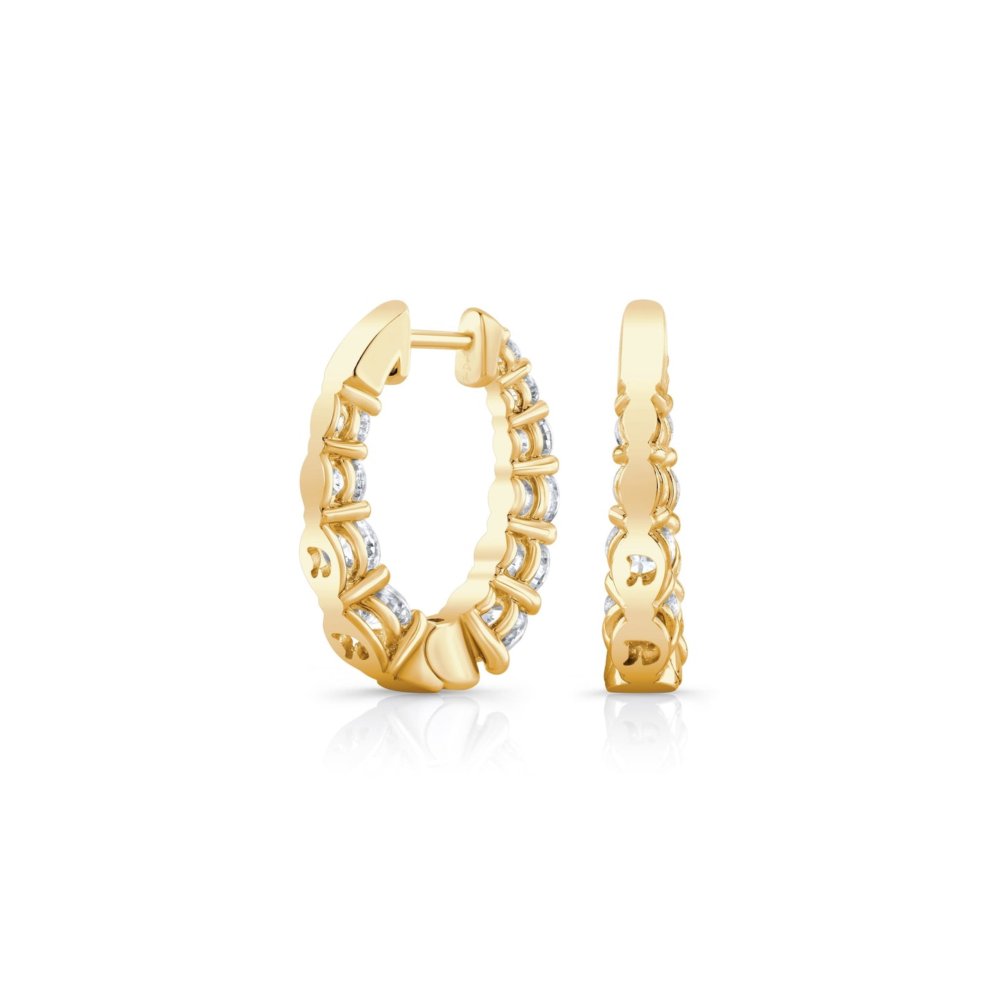Olivia Lab Diamond Graduated Hoops - view 12
