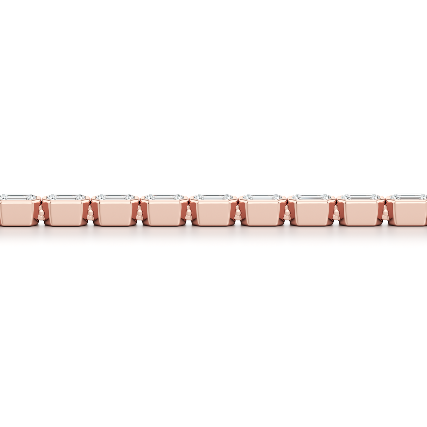 Bezel Set Emerald Lab Diamond Tennis Bracelet - view 12