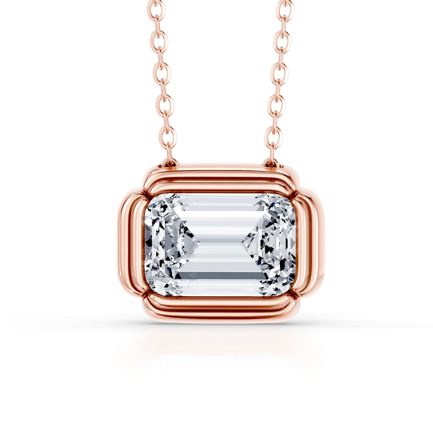 Doree Lab Diamond Emerald Pendant - view 12