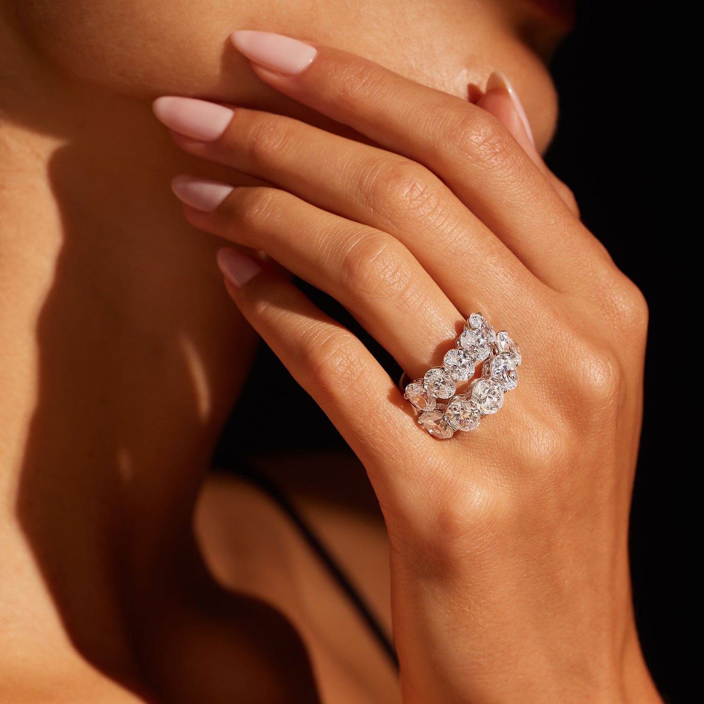 Olivia 5-Stone Oval Lab Diamond Band - view 11