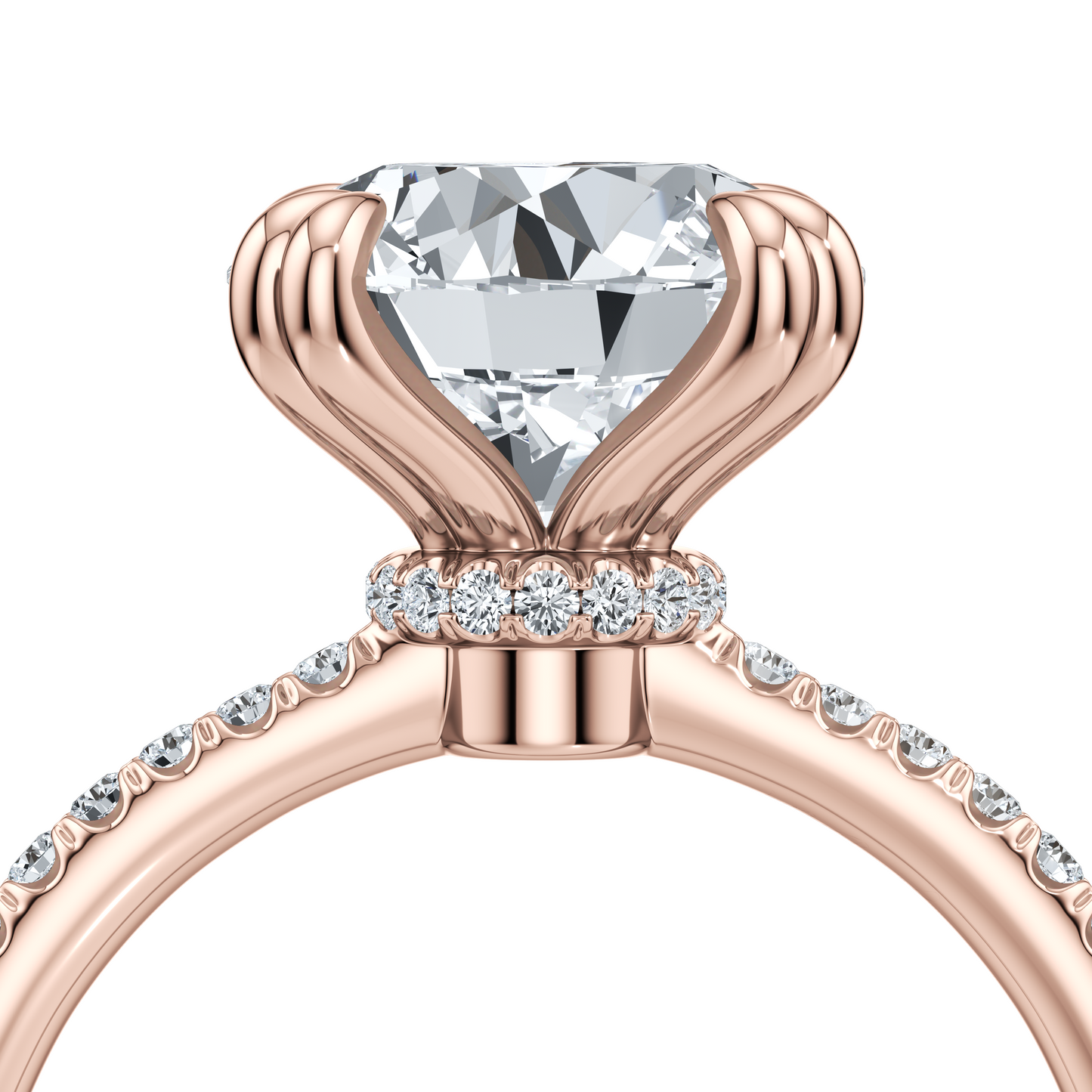 Kate Emerald Solitaire Lab Diamond Engagement Ring - view 12