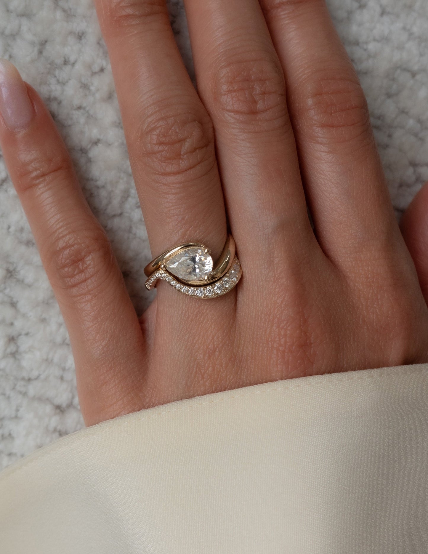 Pave Rapture- 0.60 CT Round Lab Grown Diamond Wedding BandPave Rapture- 0.60 CT Round Lab Grown Diamond Wedding Band - Side view