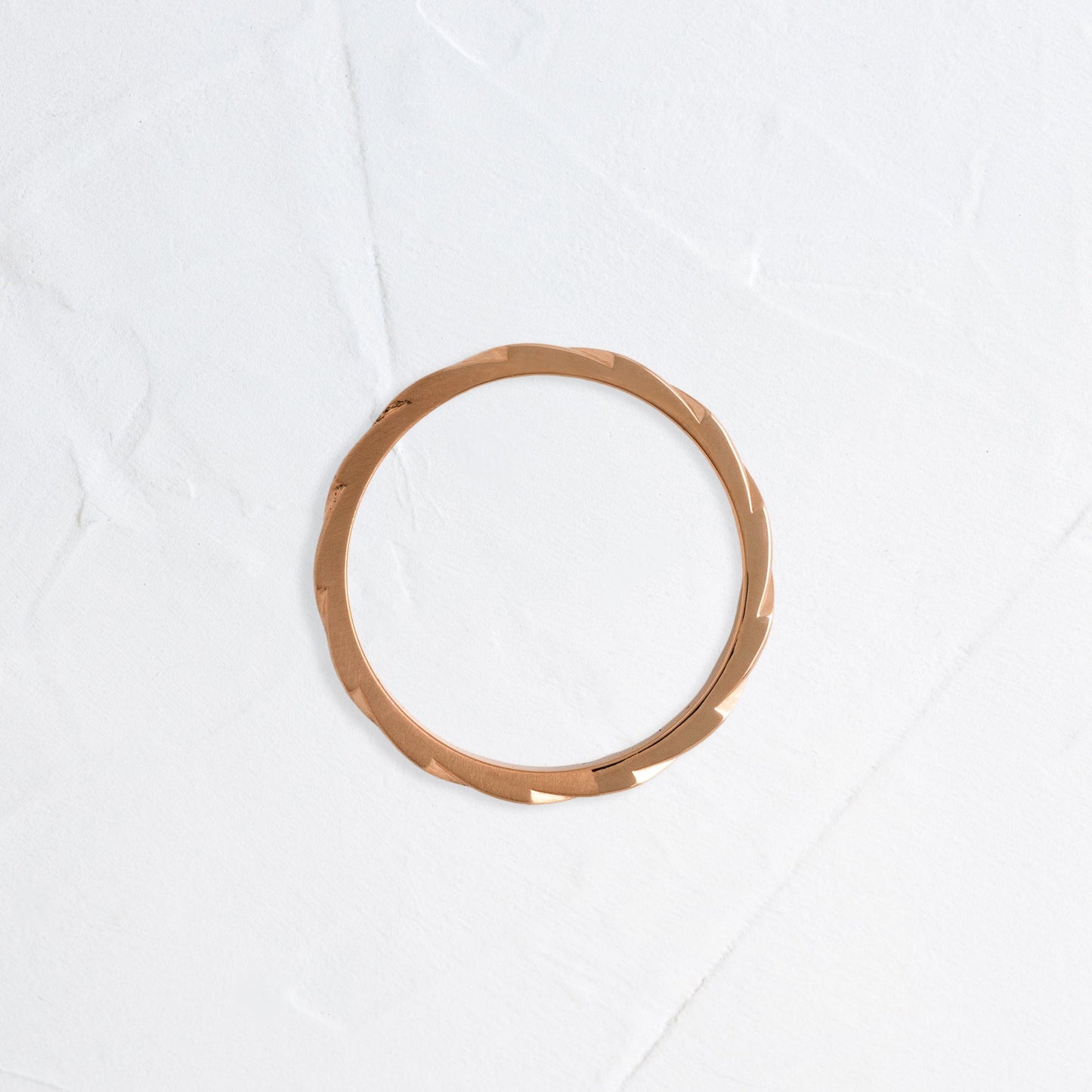 Woven Pattern- Men's Wedding BandWoven Pattern- Men's Wedding Band - Front view