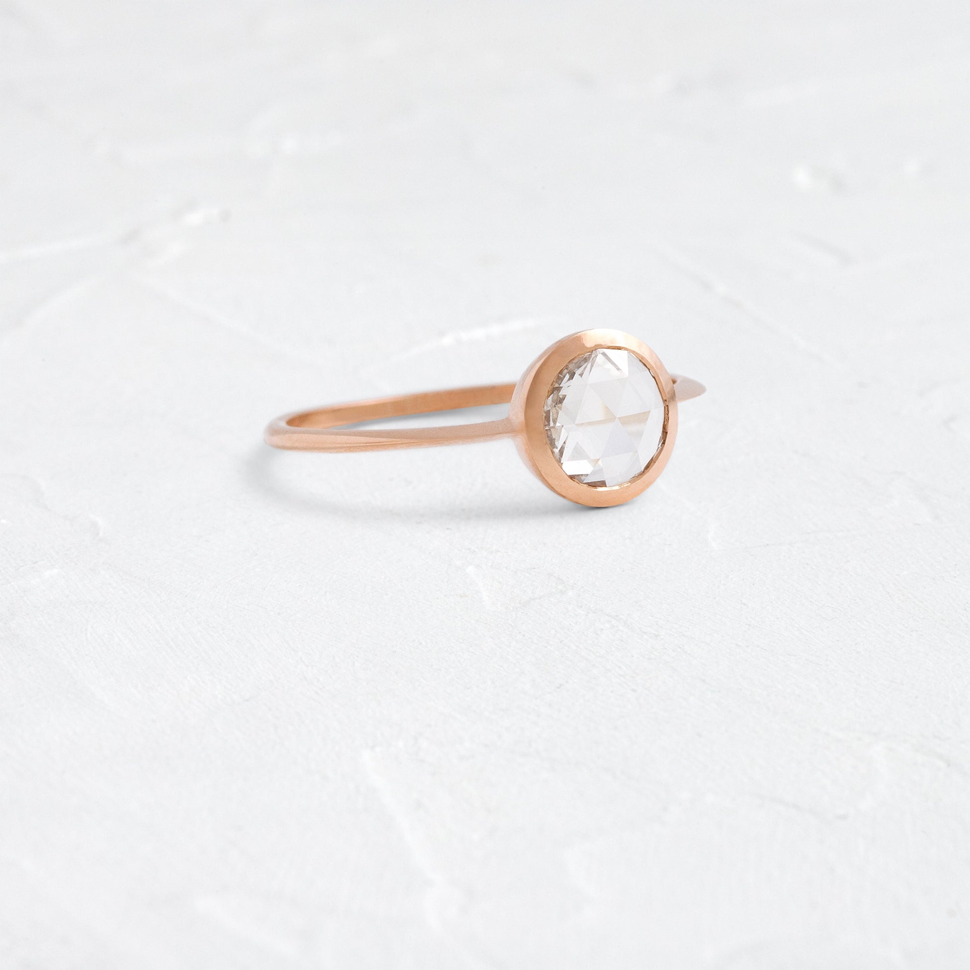 Bezel-Round Lab Grown Diamond Engagement Ring - Lifestyle