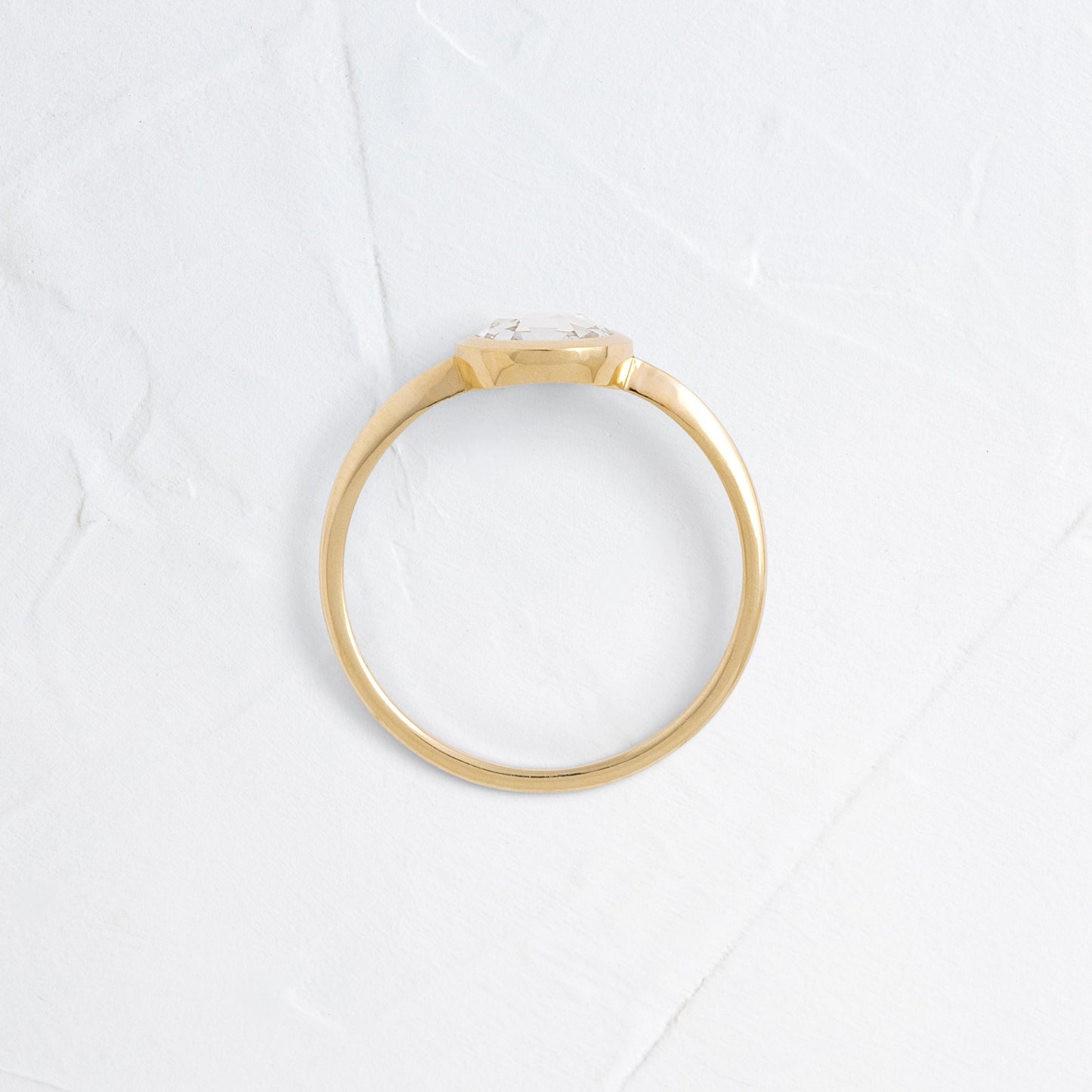 Bezel-Round Lab Grown Diamond Engagement Ring - Side view