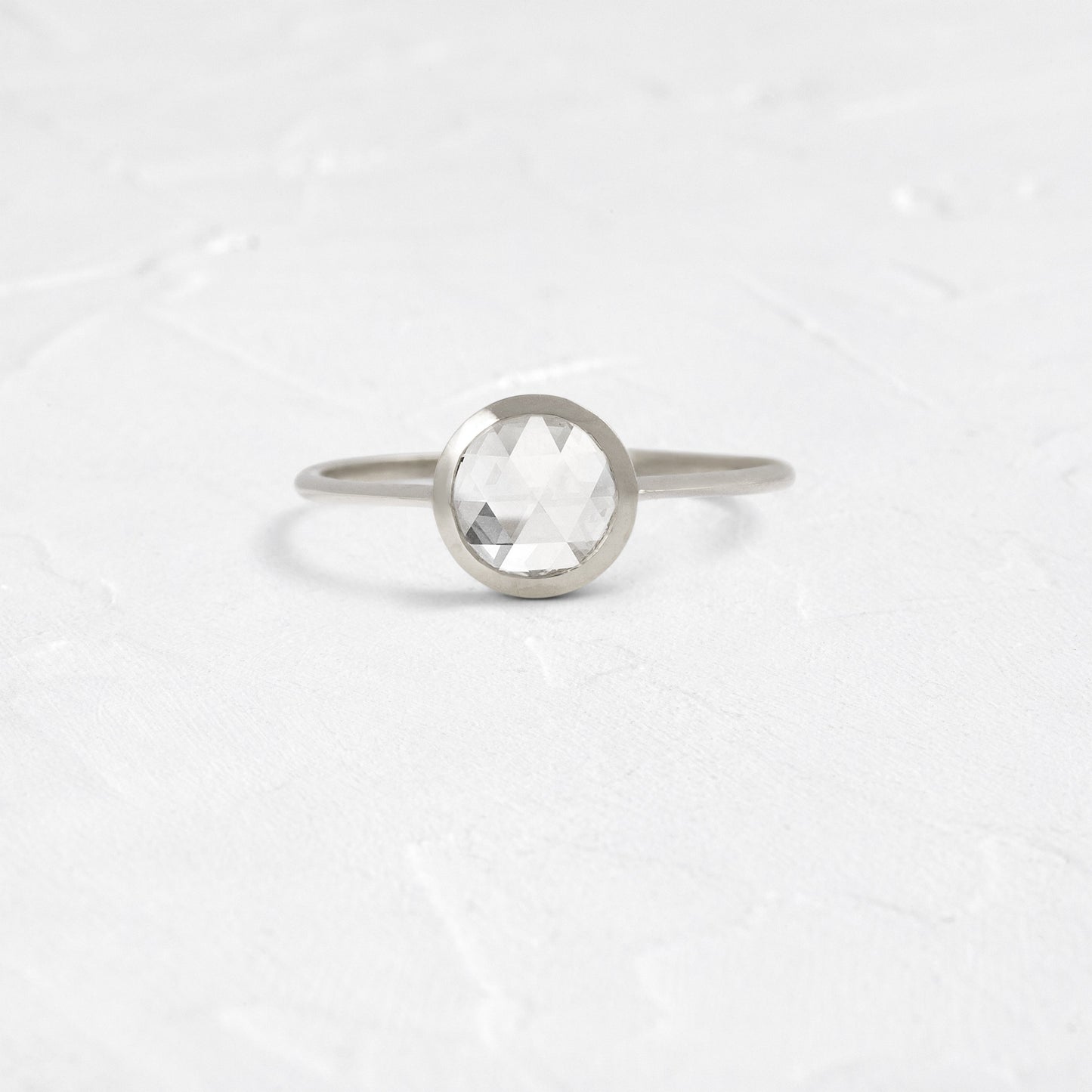 Bezel-Round Lab Grown Diamond Engagement Ring - Lifestyle