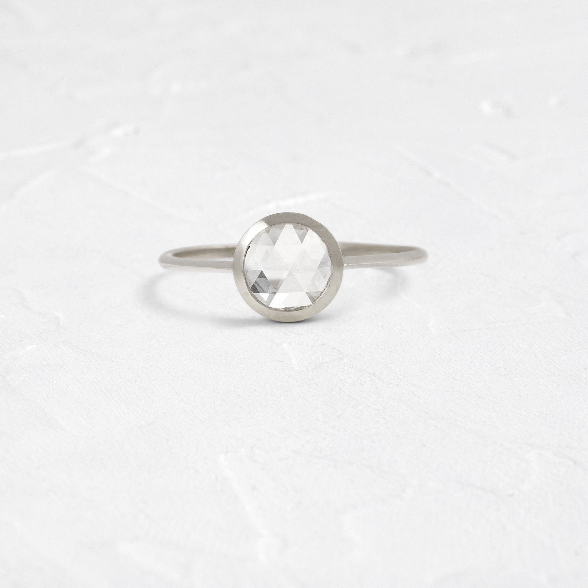 Bezel-Round Lab Grown Diamond Engagement Ring - Lifestyle