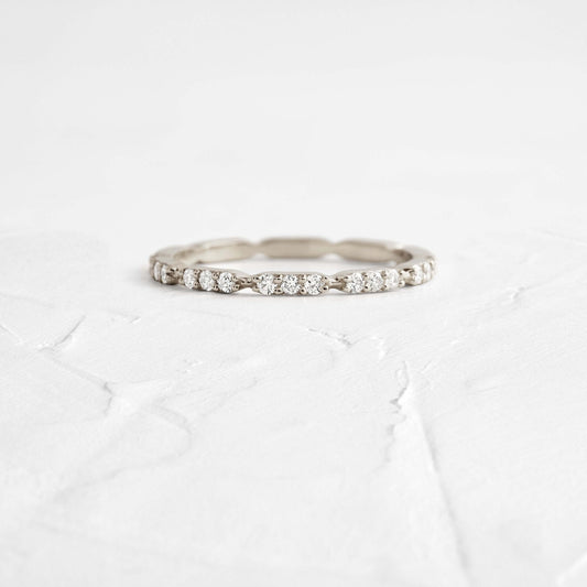 Block Eternity- 0.45 CT Round Lab Grown Diamond Wedding BandBlock Eternity- 0.45 CT Round Lab Grown Diamond Wedding Band - Front view