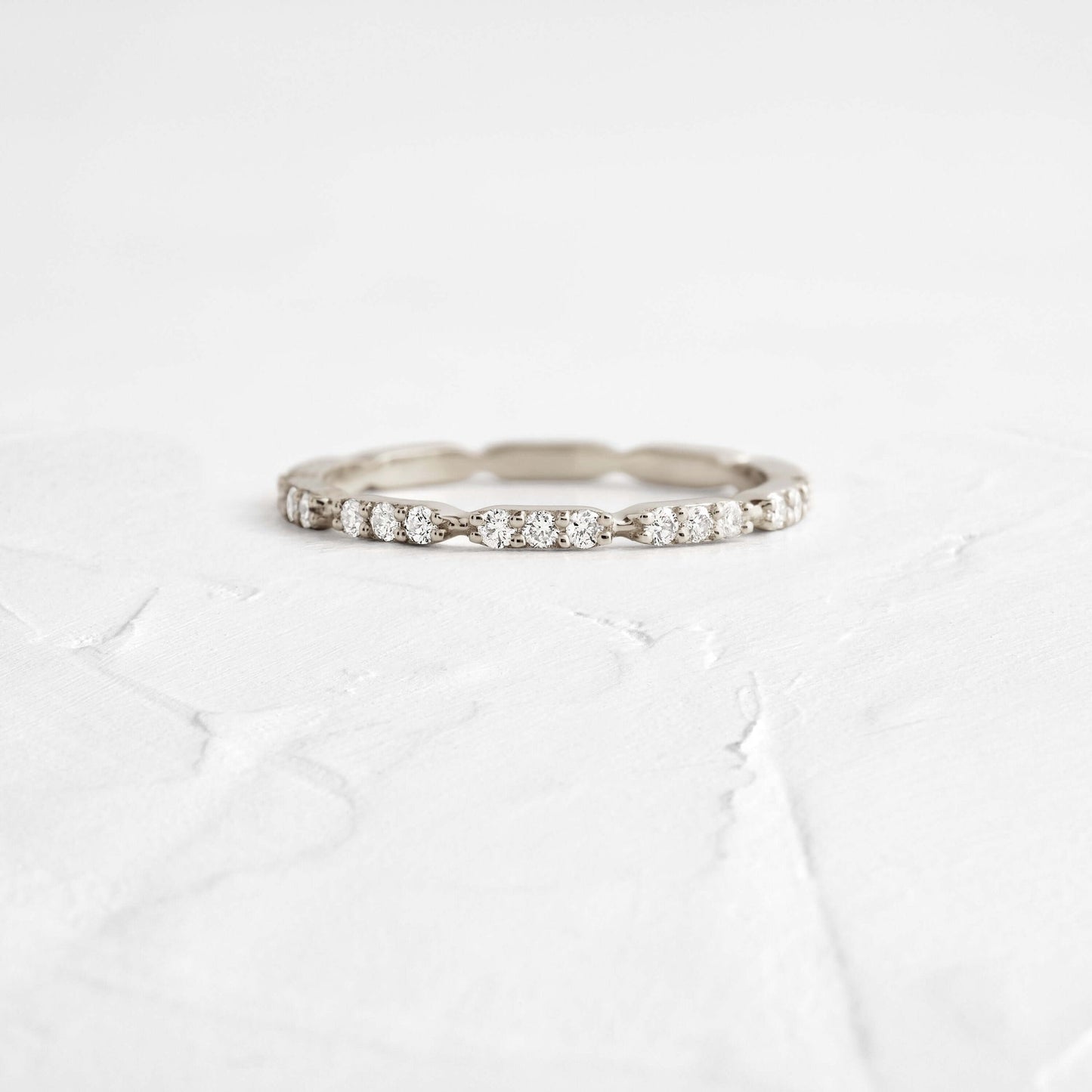 Block Eternity- 0.45 CT Round Lab Grown Diamond Wedding BandBlock Eternity- 0.45 CT Round Lab Grown Diamond Wedding Band - Front view
