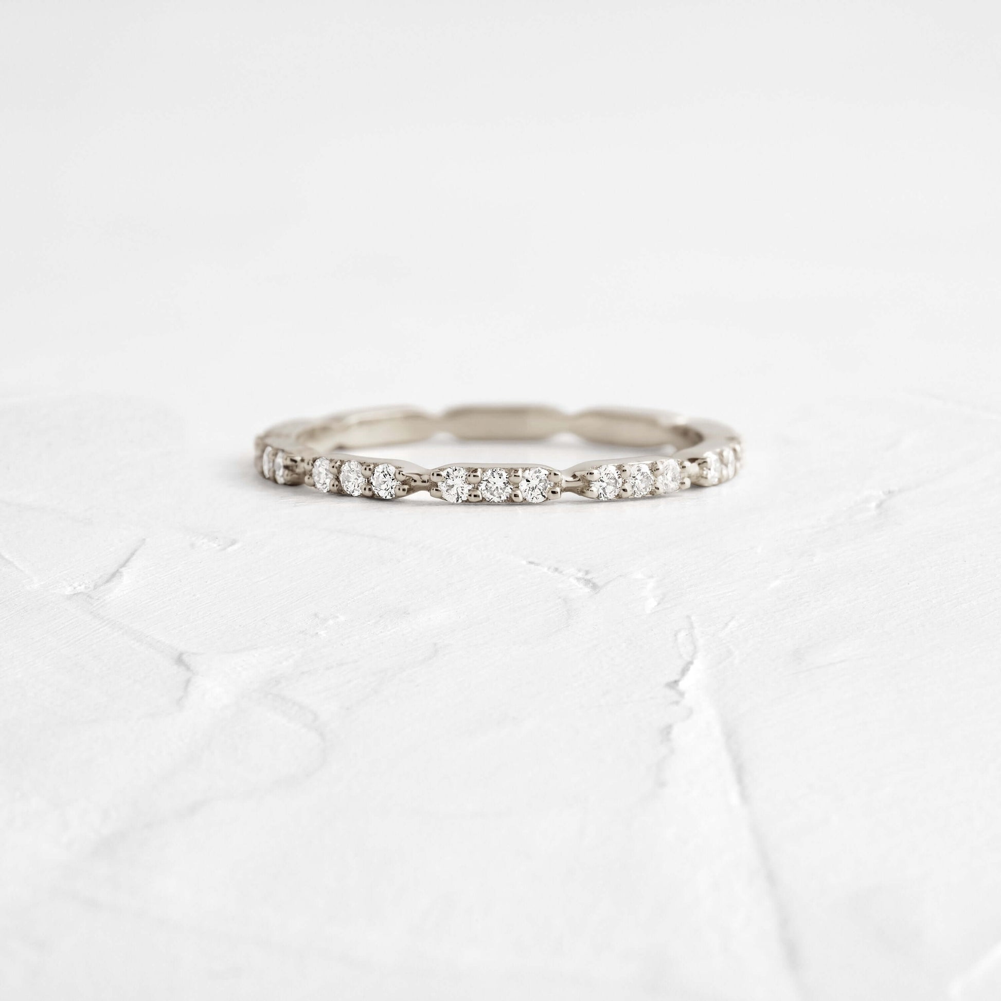 Block Eternity- 0.45 CT Round Lab Grown Diamond Wedding BandBlock Eternity- 0.45 CT Round Lab Grown Diamond Wedding Band - Front view