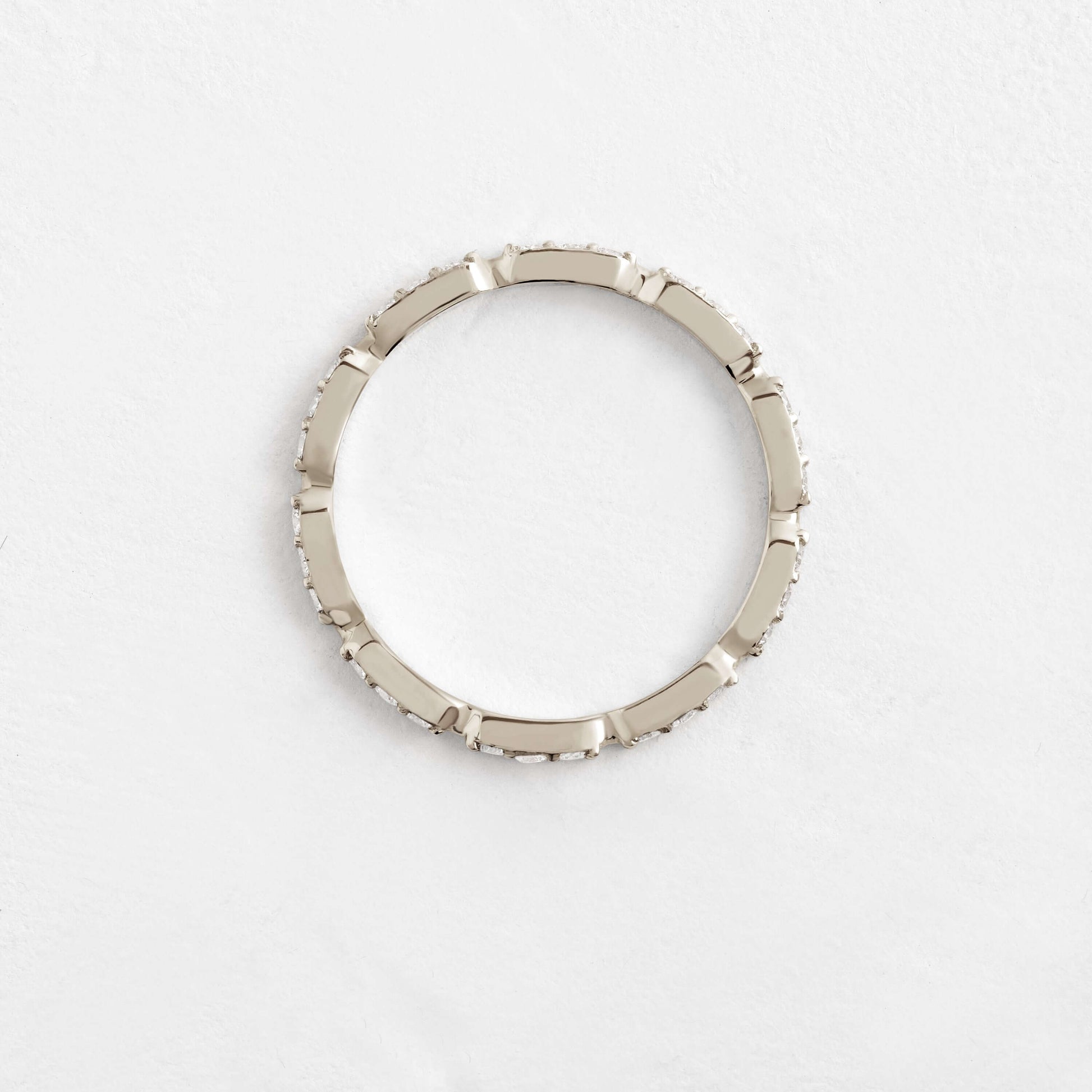 Block Eternity- 0.45 CT Round Lab Grown Diamond Wedding BandBlock Eternity- 0.45 CT Round Lab Grown Diamond Wedding Band - Front view