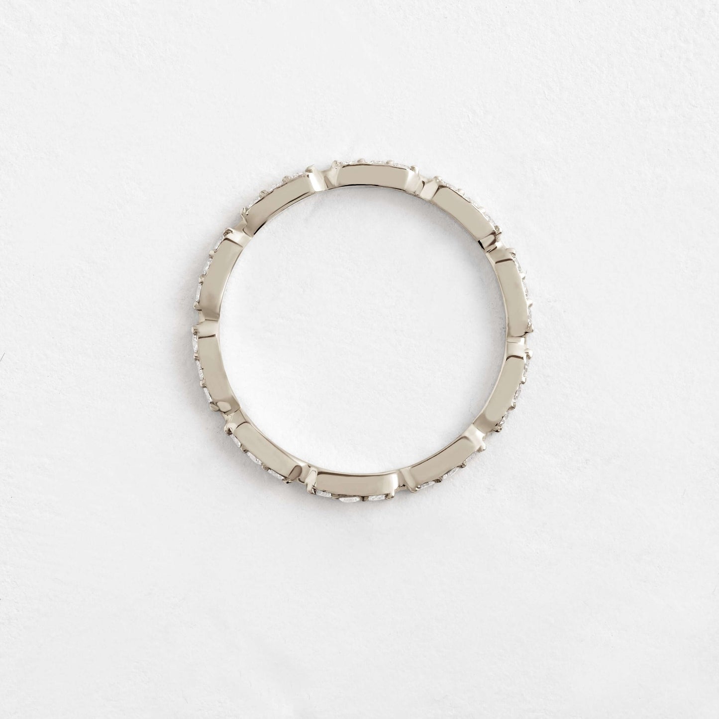 Block Eternity- 0.45 CT Round Lab Grown Diamond Wedding BandBlock Eternity- 0.45 CT Round Lab Grown Diamond Wedding Band - Front view