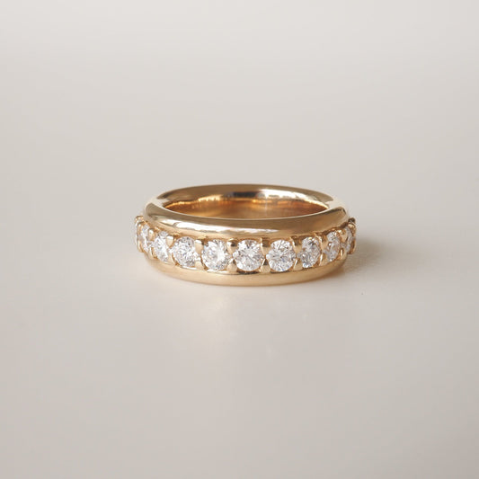 Bold Pave- 2.2 CT Round Lab Grown Diamond Wedding BandBold Pave- 2.2 CT Round Lab Grown Diamond Wedding Band - Front view