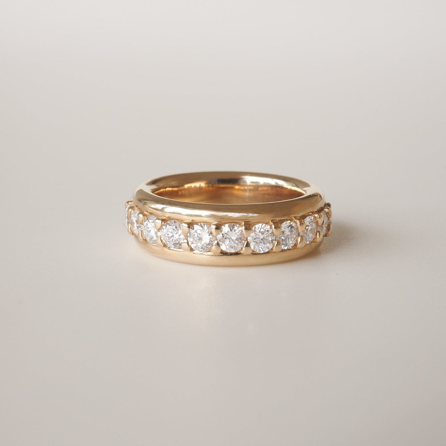 Bold Pave- 2.2 CT Round Lab Grown Diamond Wedding BandBold Pave- 2.2 CT Round Lab Grown Diamond Wedding Band - Front view