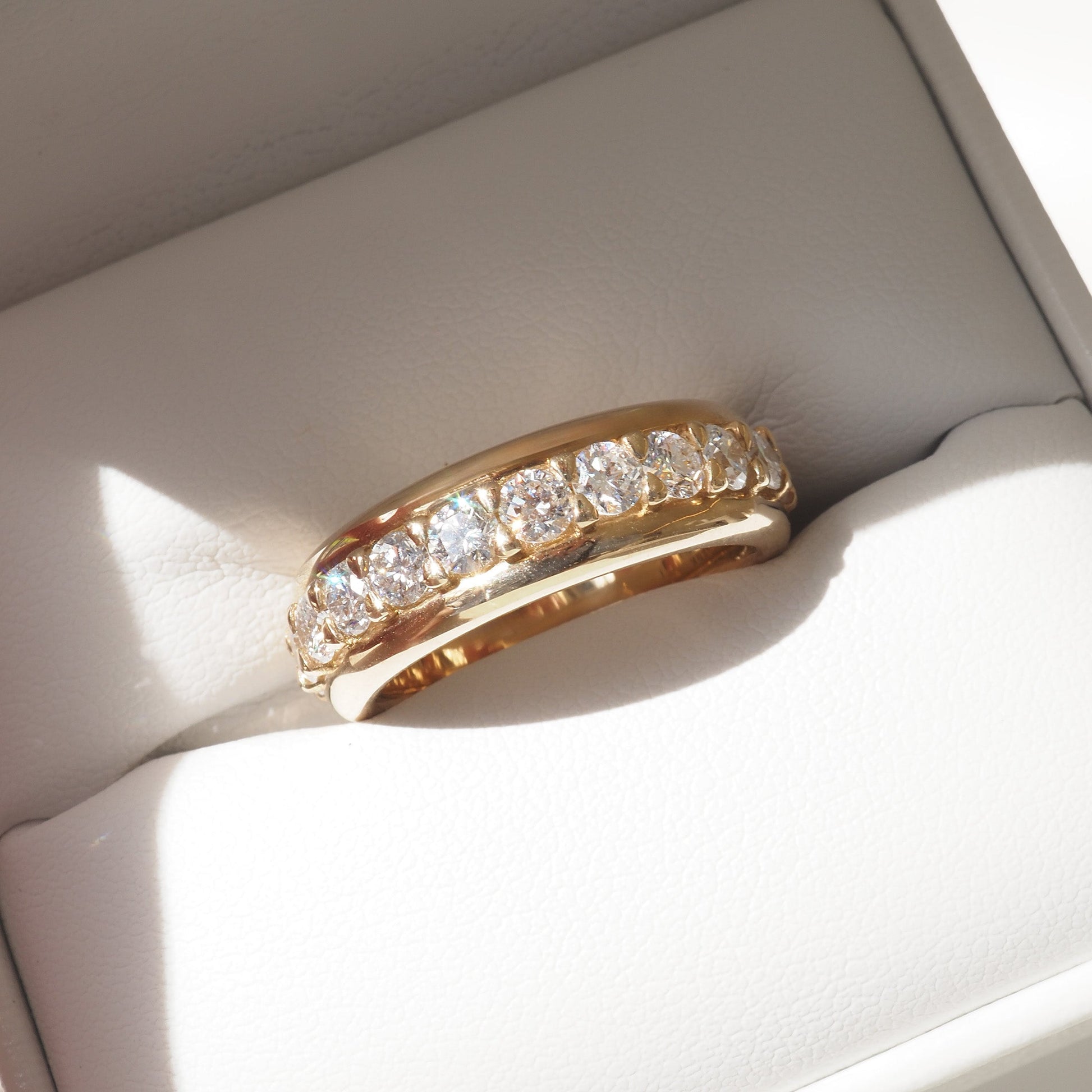 Bold Pave- 2.2 CT Round Lab Grown Diamond Wedding BandBold Pave- 2.2 CT Round Lab Grown Diamond Wedding Band - Front view