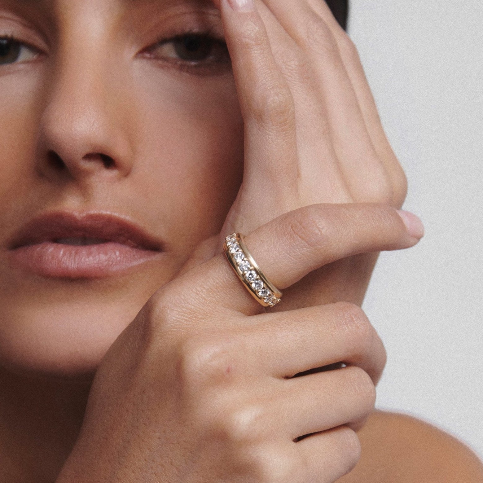 Bold Pave- 2.2 CT Round Lab Grown Diamond Wedding BandBold Pave- 2.2 CT Round Lab Grown Diamond Wedding Band - Back view