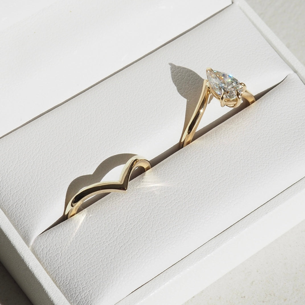 Chevron- Wedding BandChevron- Wedding Band - Side view