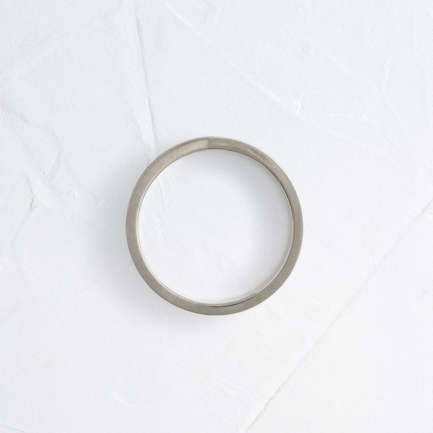 Classic Flat Court- Men's Wedding BandClassic Flat Court- Men's Wedding Band - On model