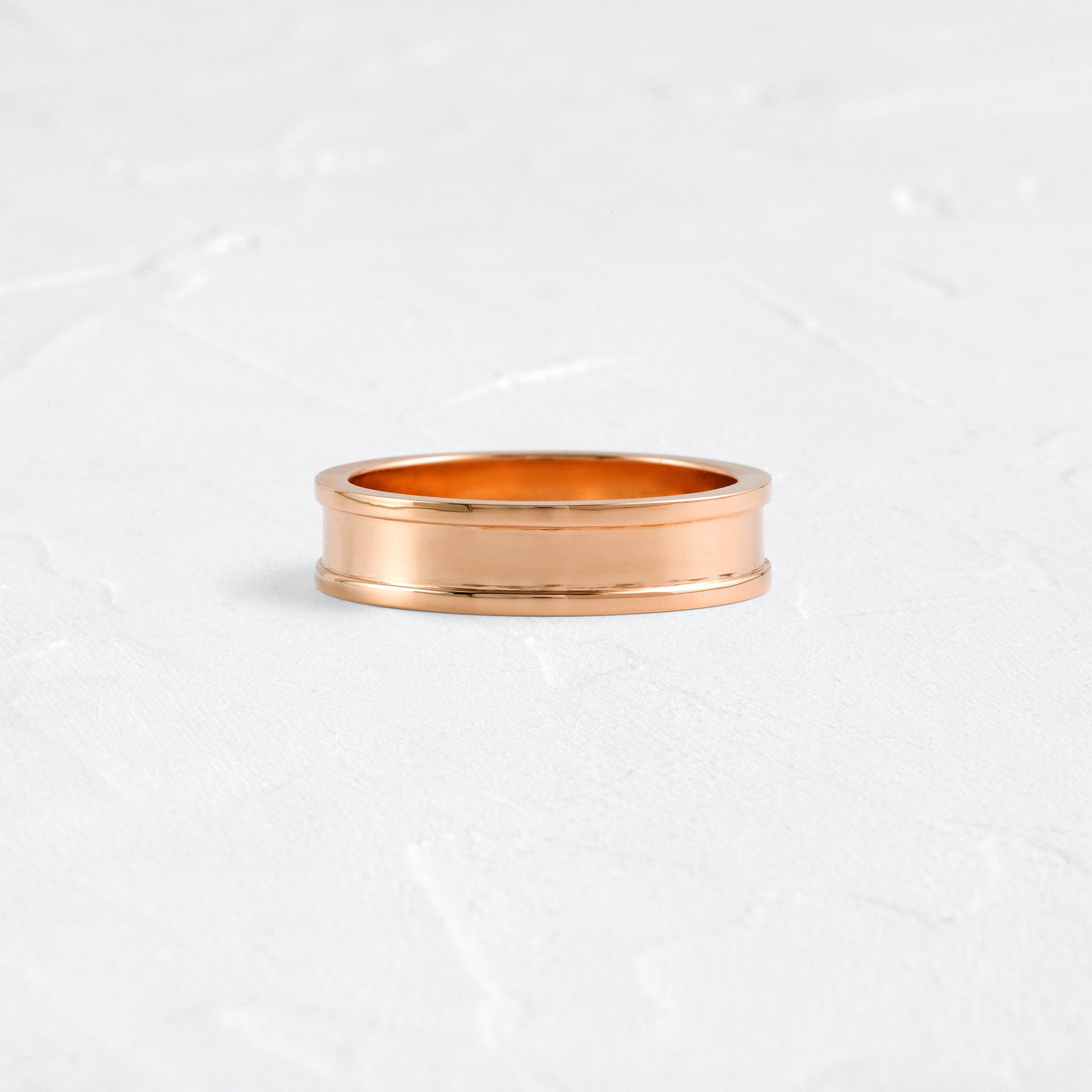 Classic Flat Court- Men's Wedding BandClassic Flat Court- Men's Wedding Band - Lifestyle