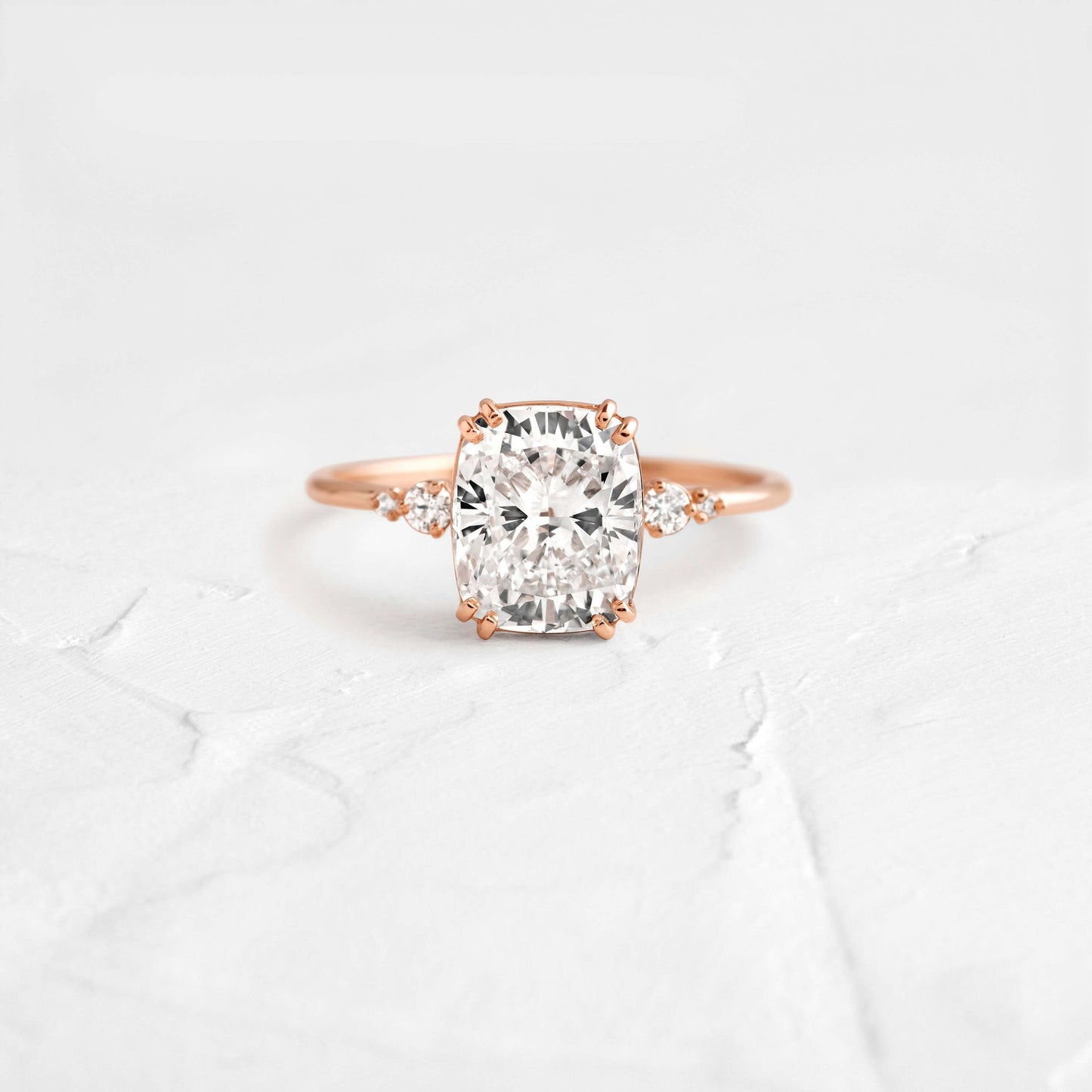Cluster-Cushion Lab Grown Diamond Engagement Ring - Lifestyle