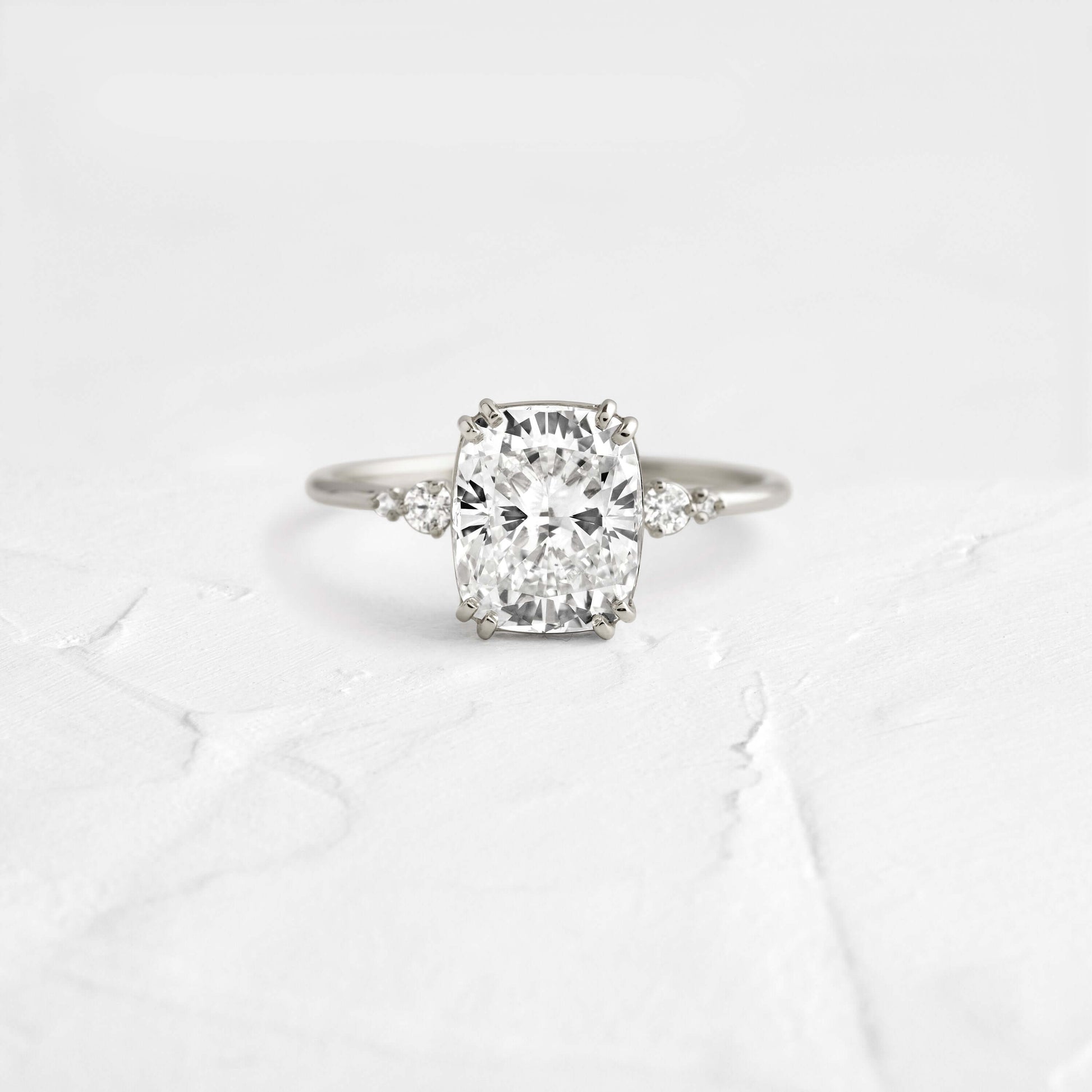 Cluster-Cushion Lab Grown Diamond Engagement Ring - Lifestyle