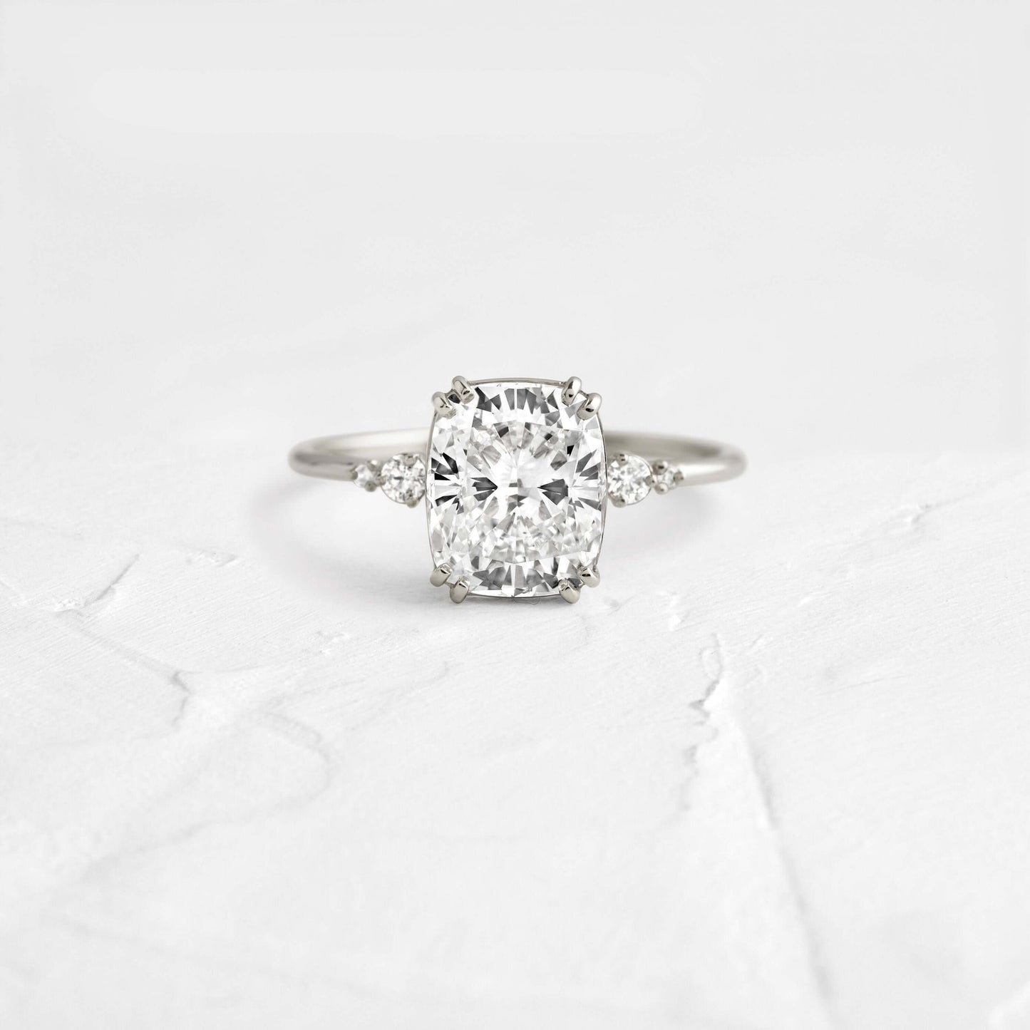 Cluster-Cushion Lab Grown Diamond Engagement Ring - Lifestyle