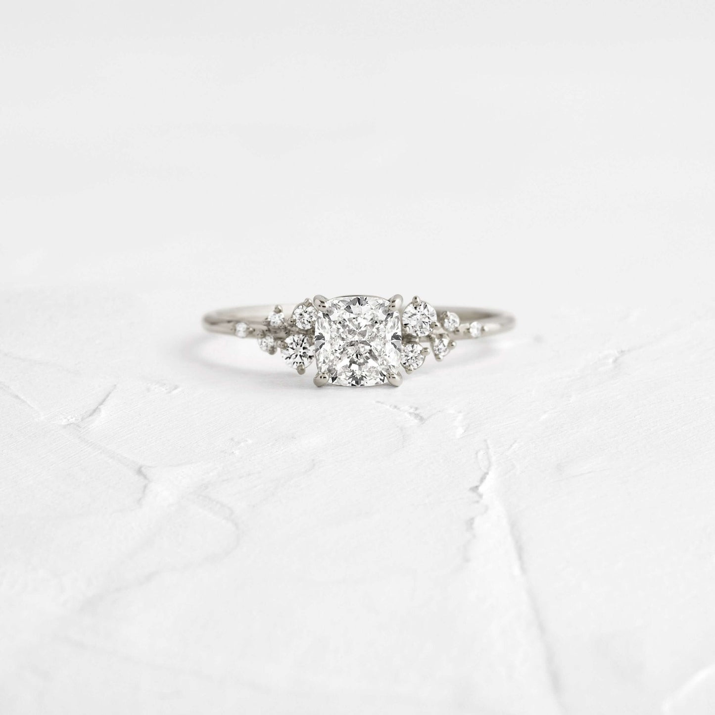 Cluster-Cushion Lab Grown Diamond Engagement Ring - Lifestyle