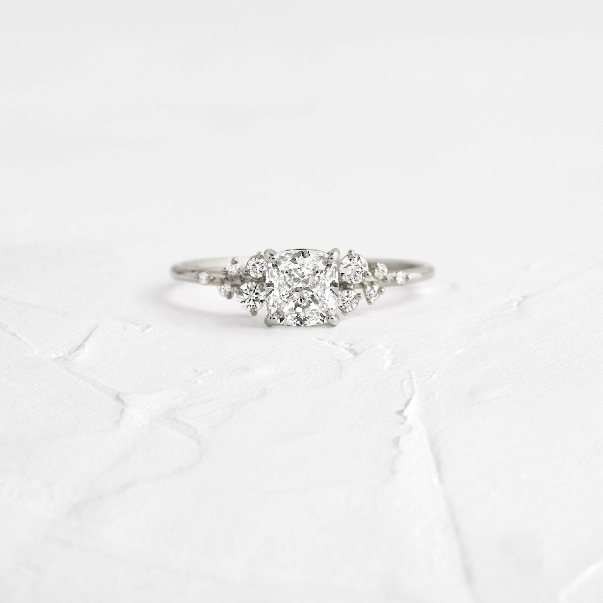 Cluster-Cushion Lab Grown Diamond Engagement Ring - Lifestyle