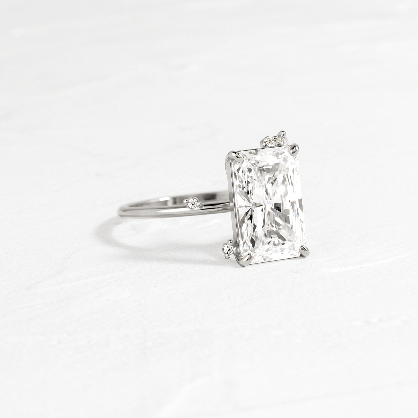 Cluster-Radiant Lab Grown Diamond Engagement Ring - Lifestyle