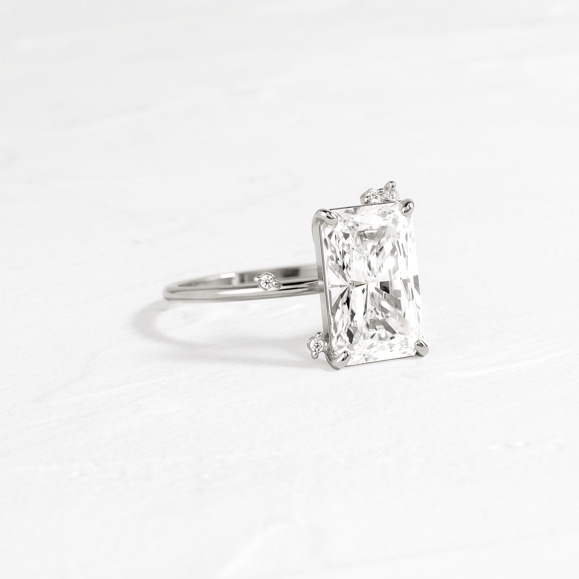 Cluster-Radiant Lab Grown Diamond Engagement Ring - Lifestyle