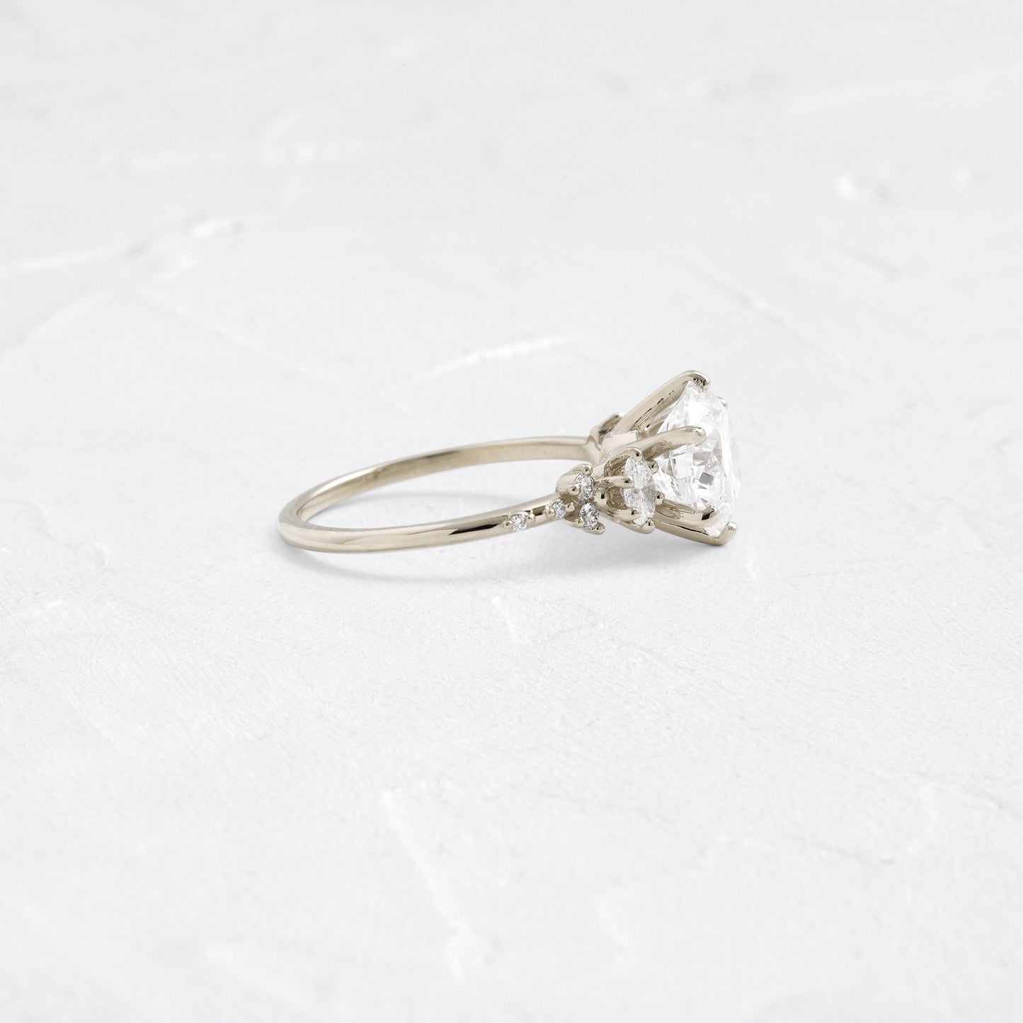 Cluster-Round Lab Grown Diamond Engagement Ring - Lifestyle