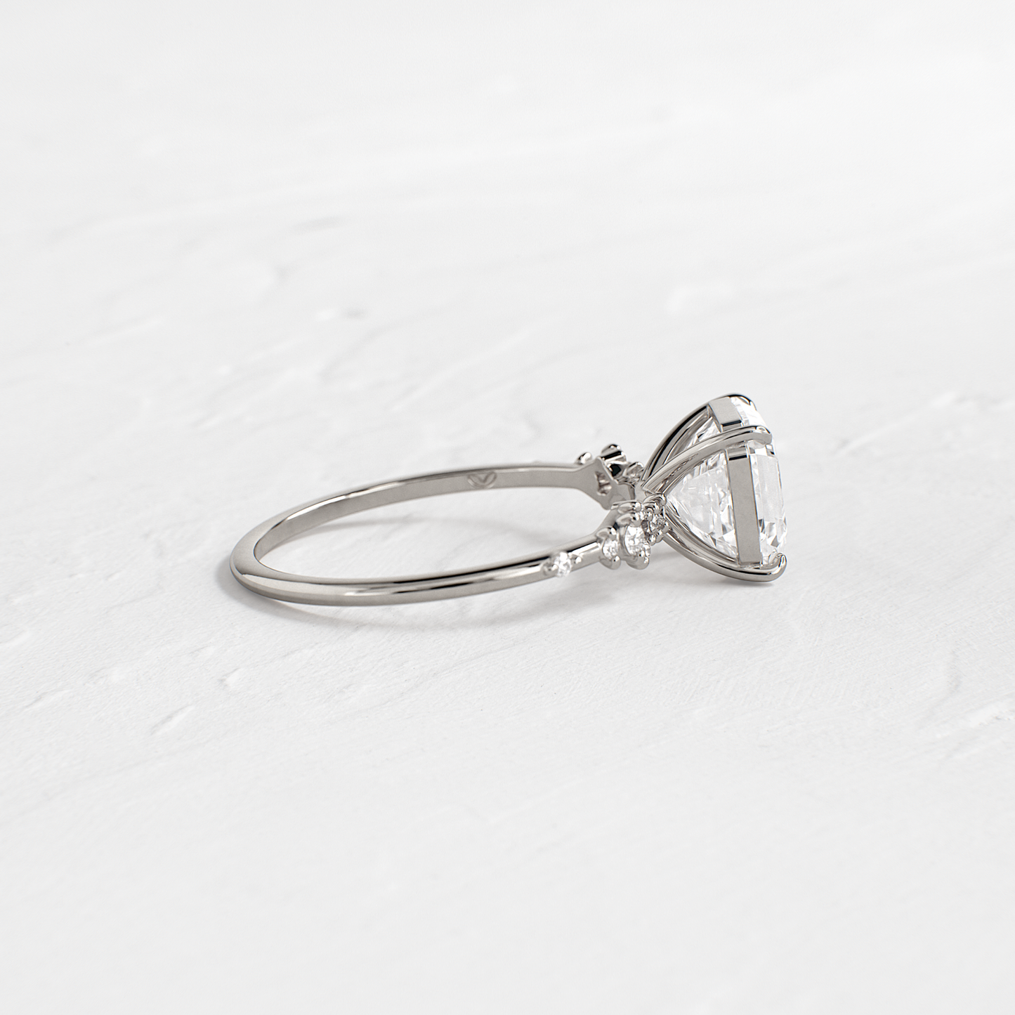Cluster Style-Asscher Lab Grown Diamond Engagement Ring - Lifestyle