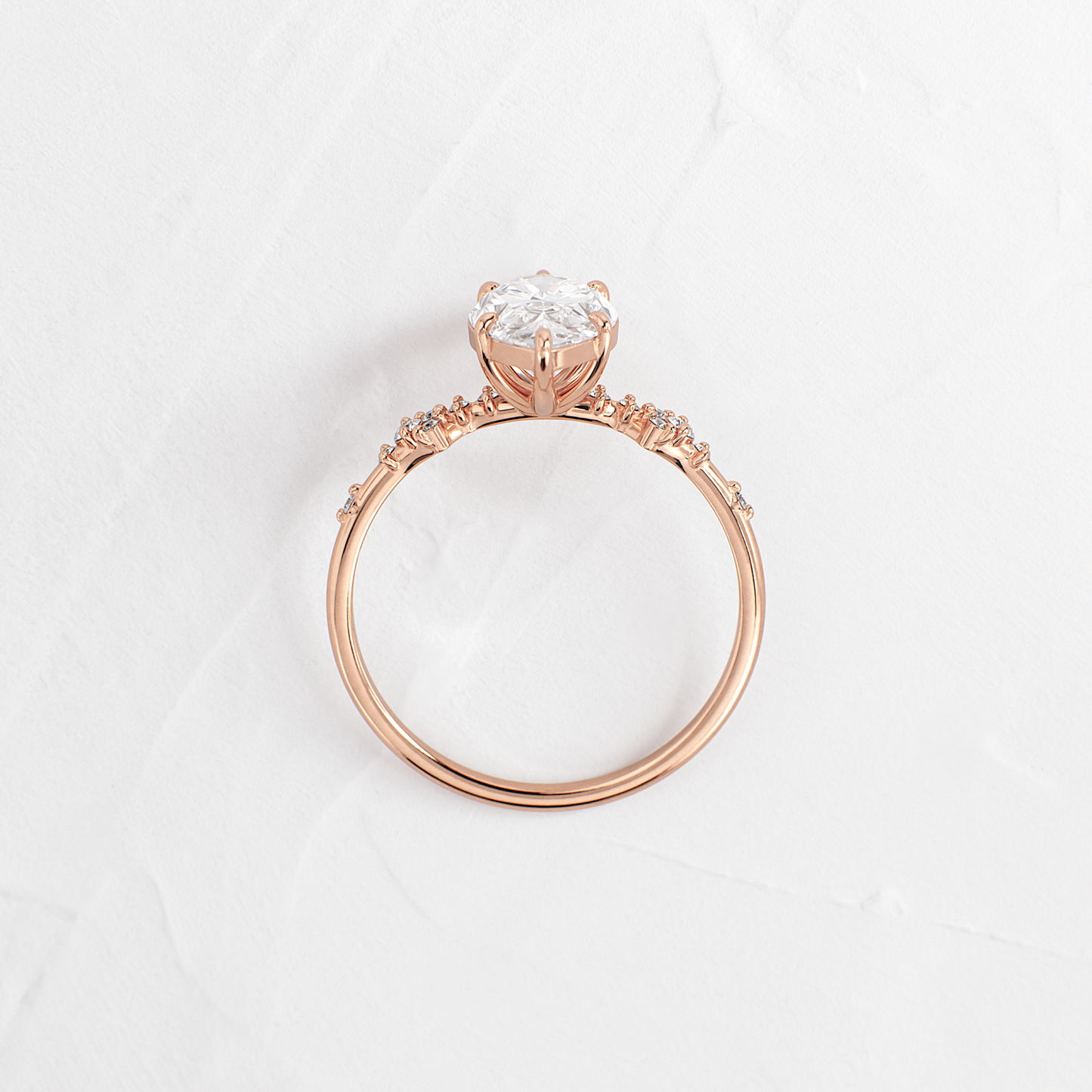 Cluster Style-Marquise Lab Grown Diamond Engagement Ring - Lifestyle