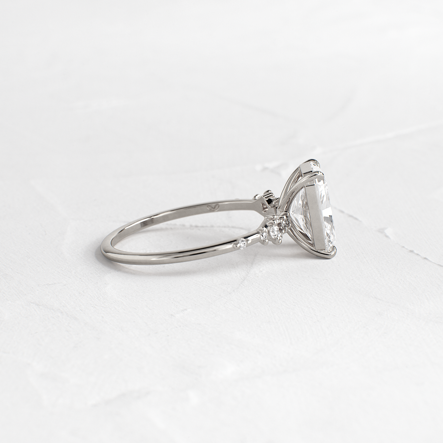 Cluster Style-Radiant Lab Grown Diamond Engagement Ring - Lifestyle