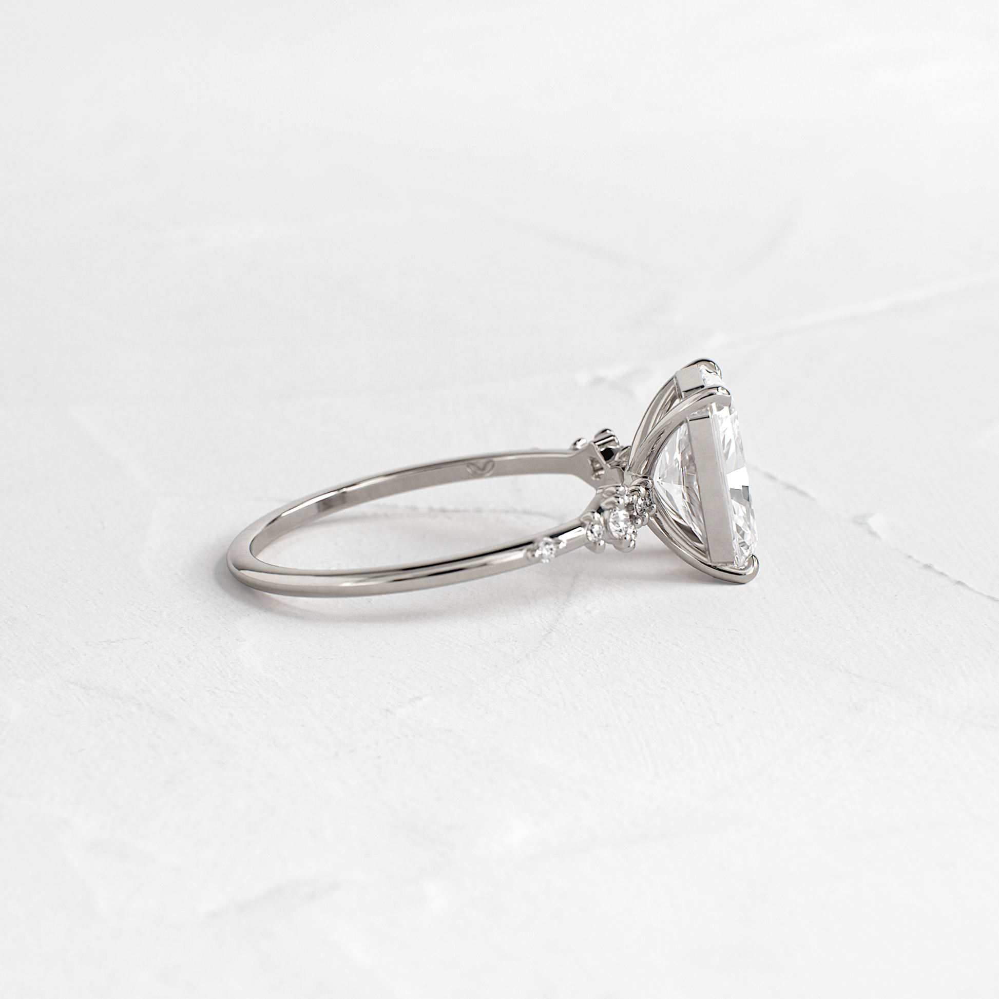 Cluster Style-Radiant Lab Grown Diamond Engagement Ring - Lifestyle