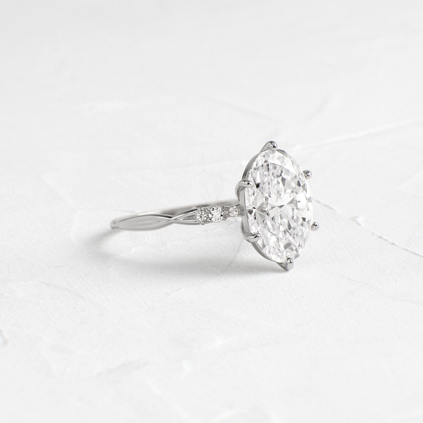 Criss Cross-Oval Lab Grown Diamond Engagement Ring - Lifestyle
