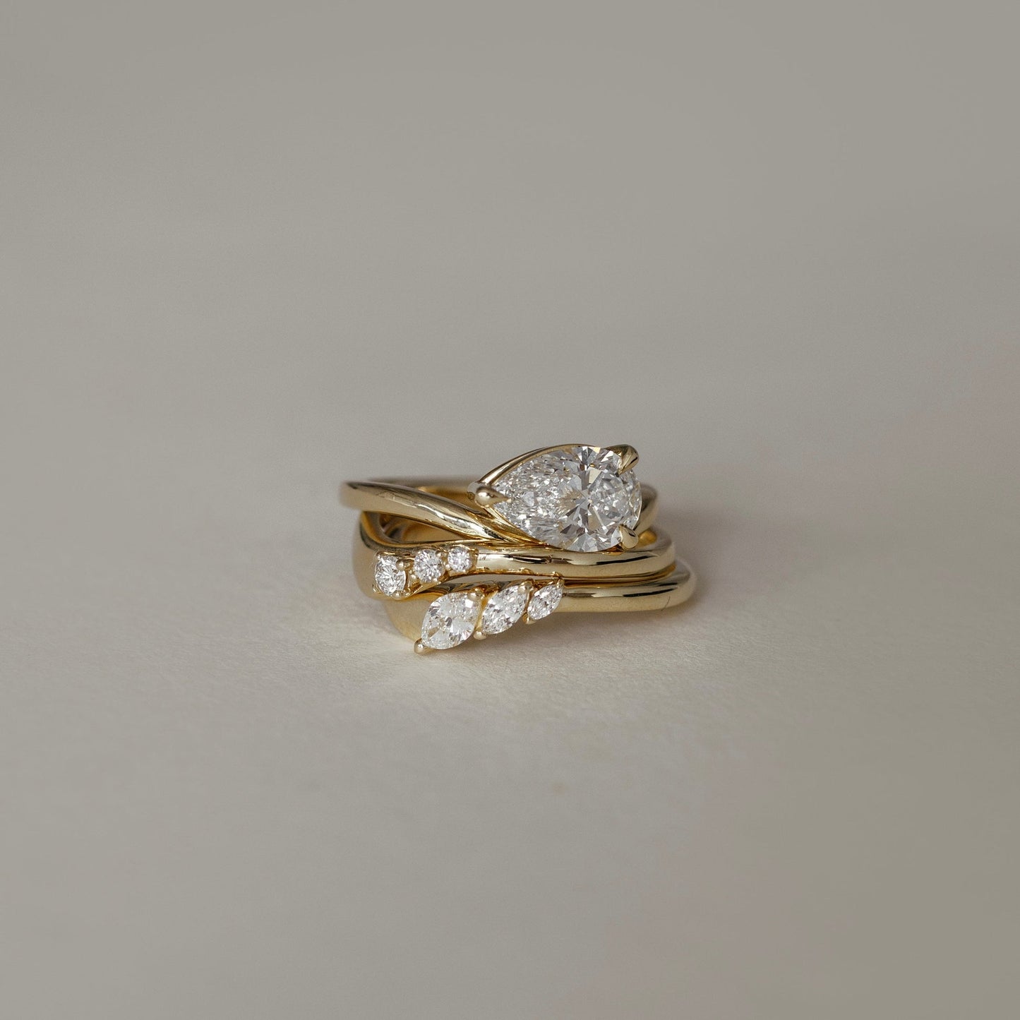 Curved- 0.23 CT Round Lab Grown Diamond Wedding BandCurved- 0.23 CT Round Lab Grown Diamond Wedding Band - Side view