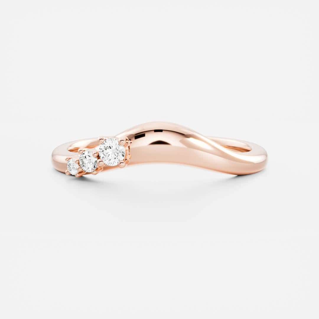 Curved- 0.23 CT Round Lab Grown Diamond Wedding BandCurved- 0.23 CT Round Lab Grown Diamond Wedding Band - Lifestyle