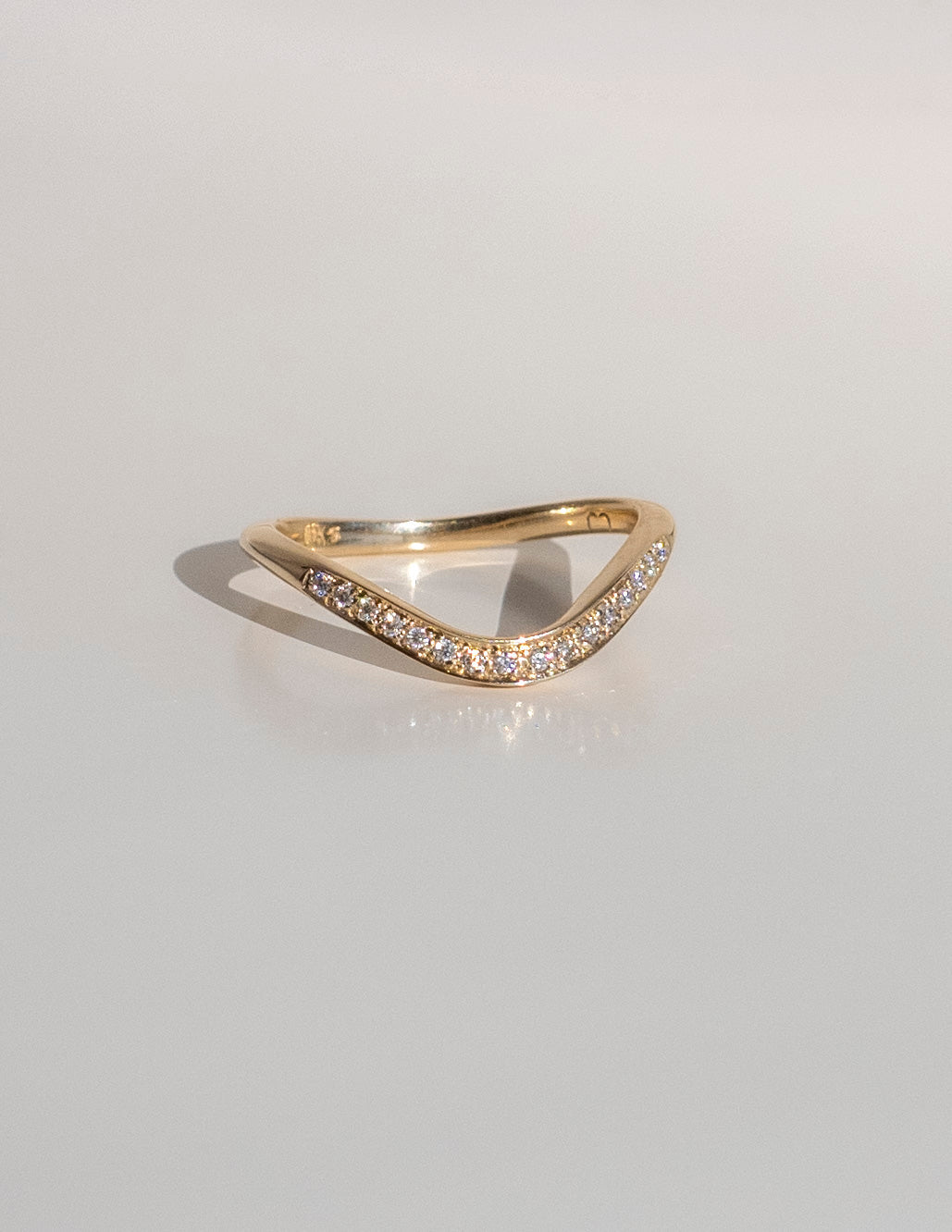 Curved Half Eternity- 0.30 CT Round Lab Grown Diamond Wedding BandCurved Half Eternity- 0.30 CT Round Lab Grown Diamond Wedding Band - Front view
