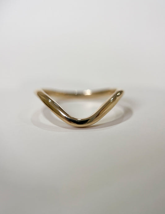 Curved Plain- Wedding BandCurved Plain- Wedding Band - Front view