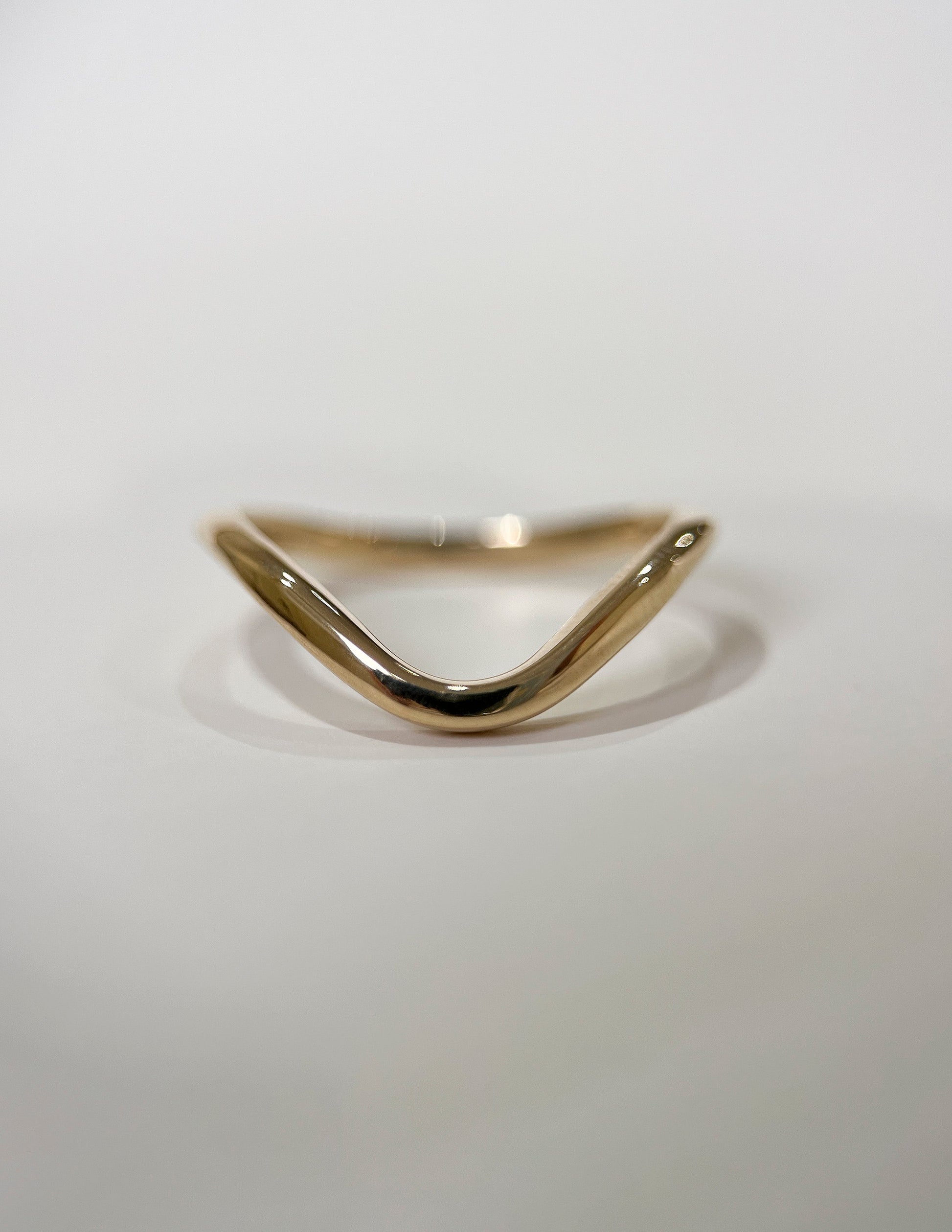 Curved Plain- Wedding BandCurved Plain- Wedding Band - Front view