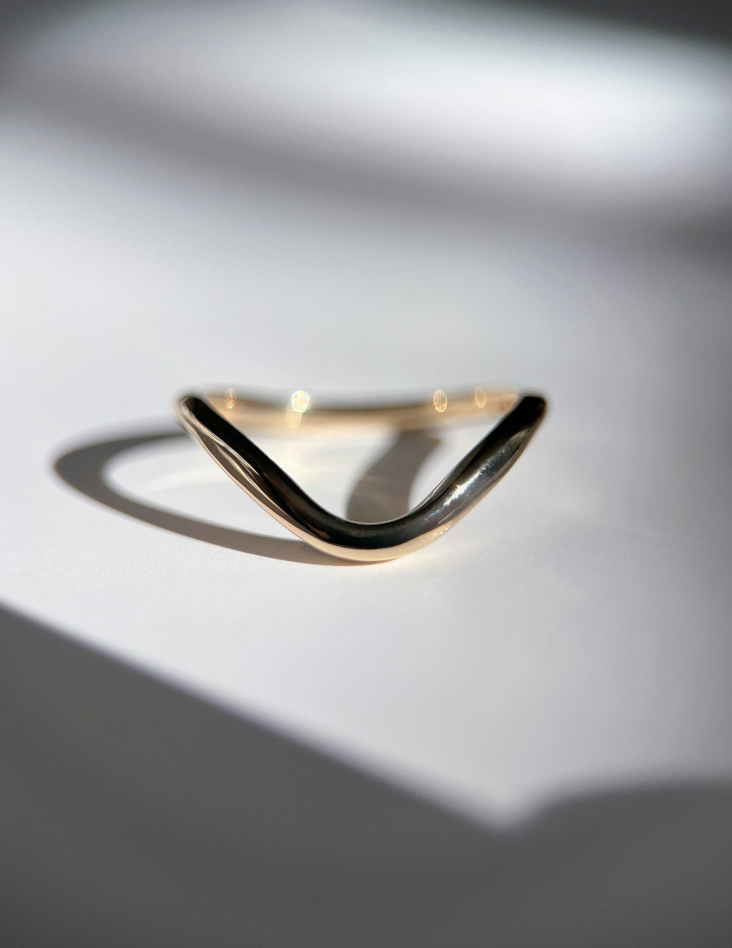 Curved Plain- Wedding BandCurved Plain- Wedding Band - Front view