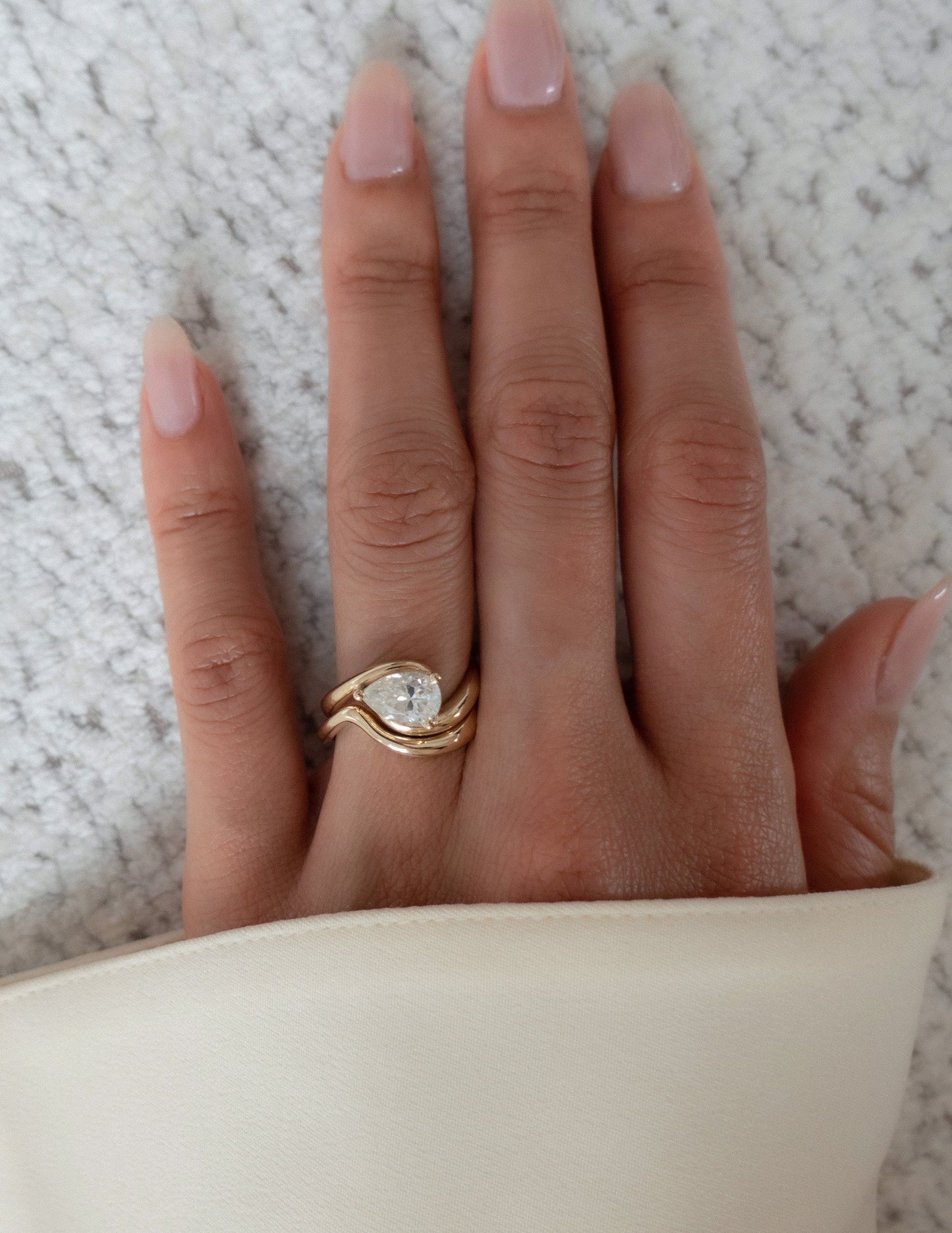 Curved Rapture- Wedding BandCurved Rapture- Wedding Band - Side view